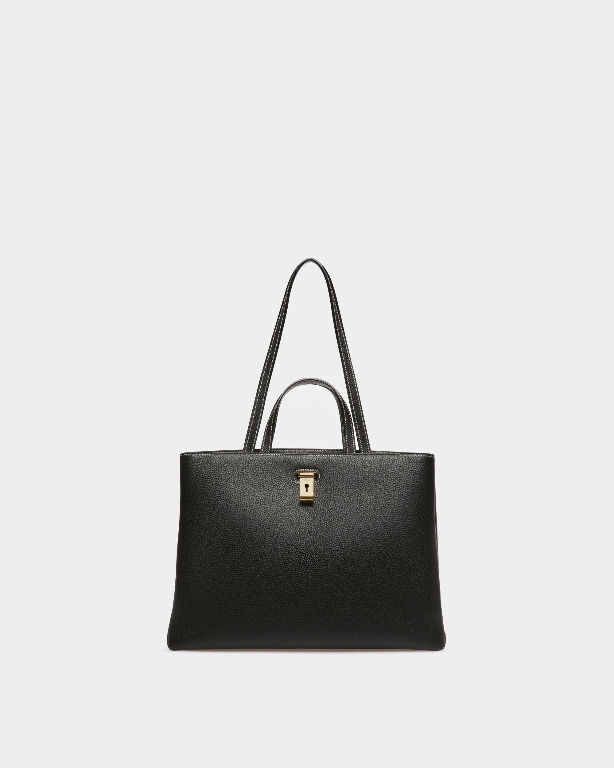 Lya Fourre-Tout En Cuir Noir - Femme - Bally - 08
