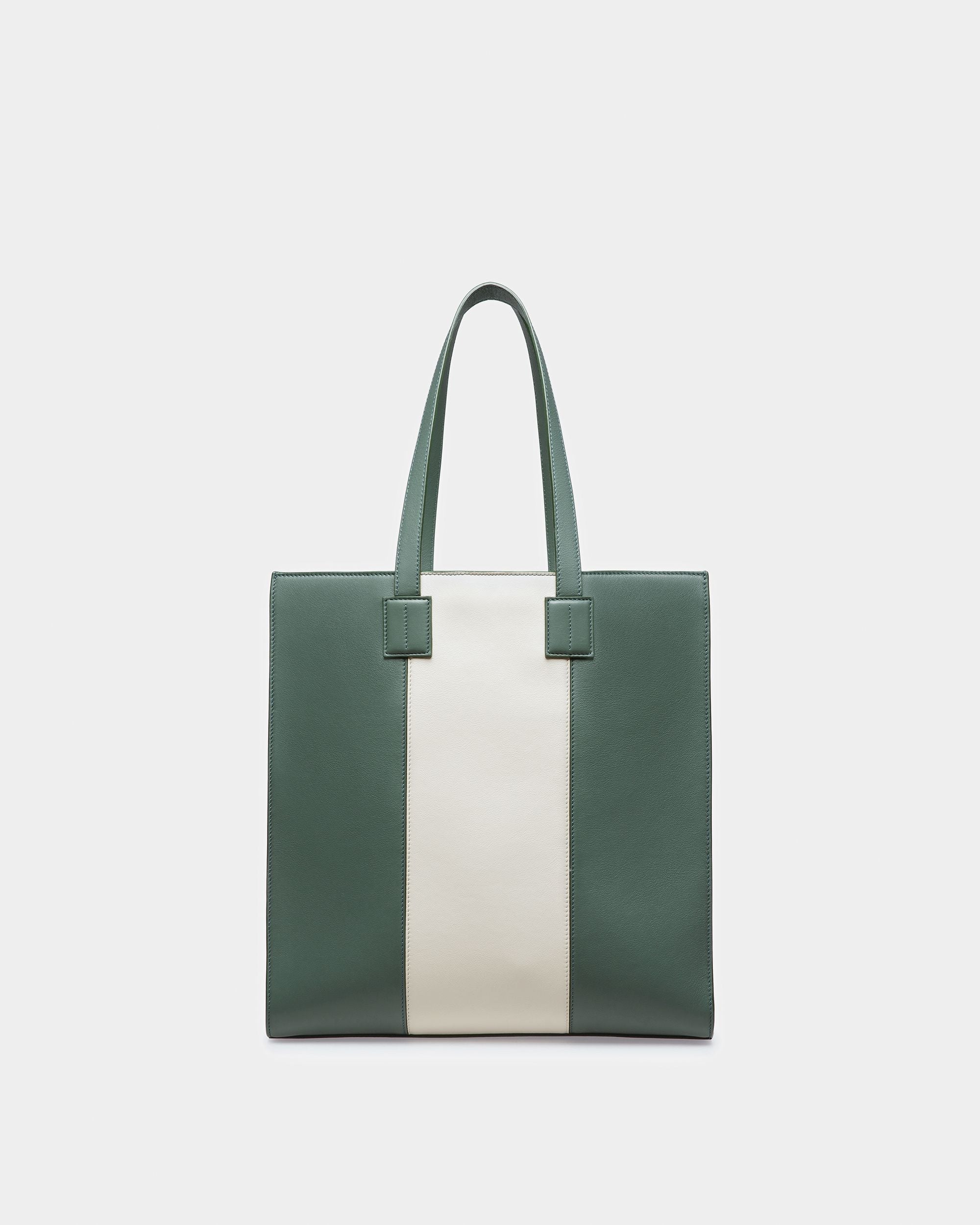 Crystalia Fourre-tout En Cuir Sauge Et Ivoire - Femme - Bally - 03