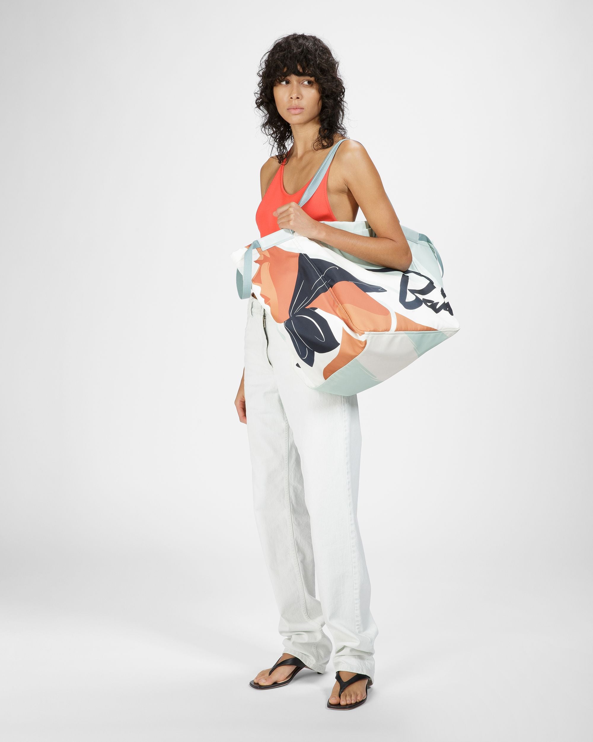 Billboard Nylon Tote In Blue - Women's - Bally - 02
