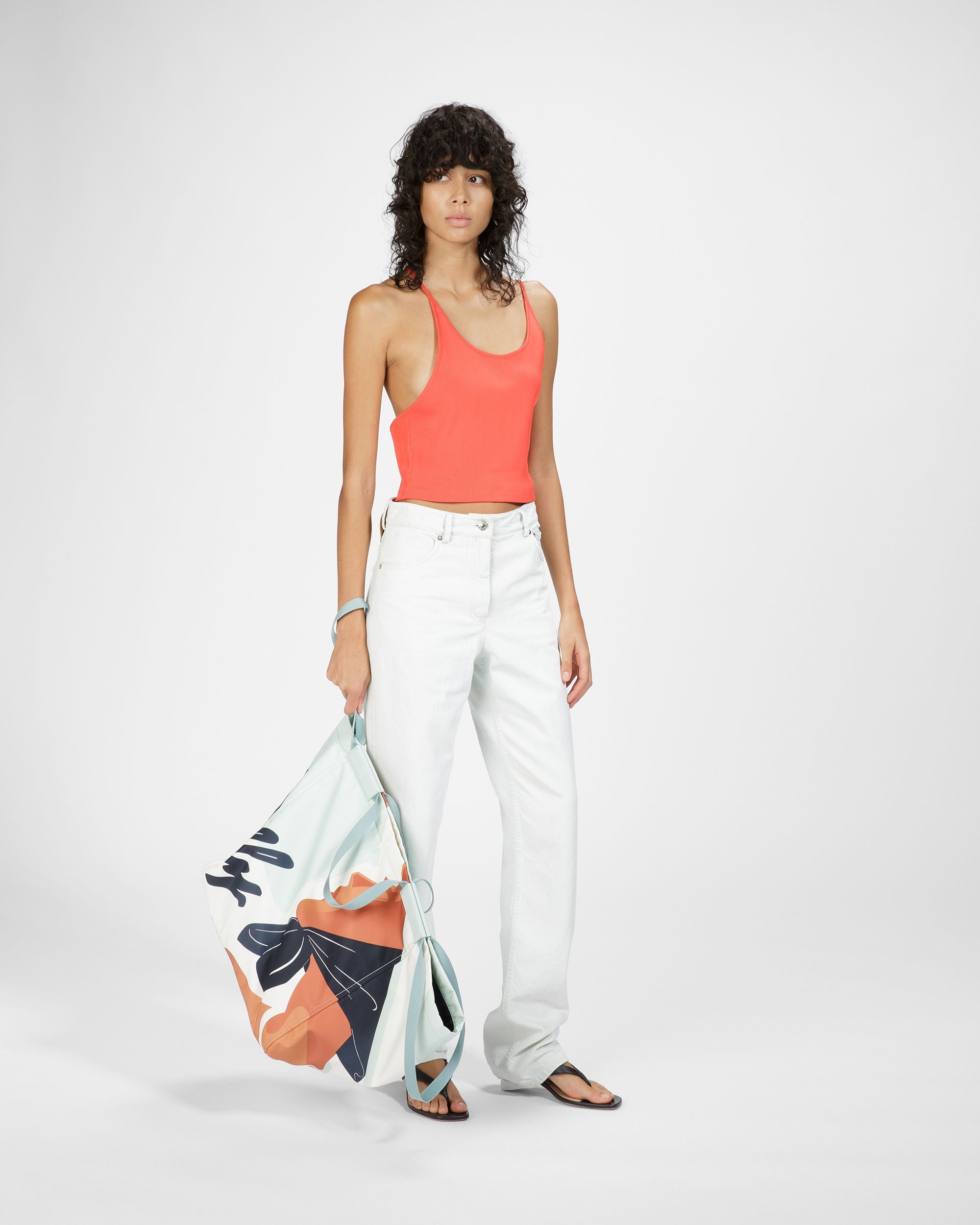 Billboard Nylon Tote In Blue - Women's - Bally - 05