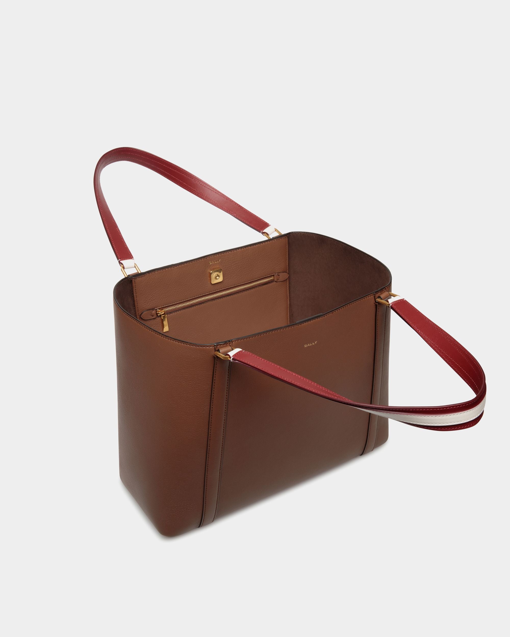 Code Tragetasche Aus Leder In Braun - Damen - Bally - 04