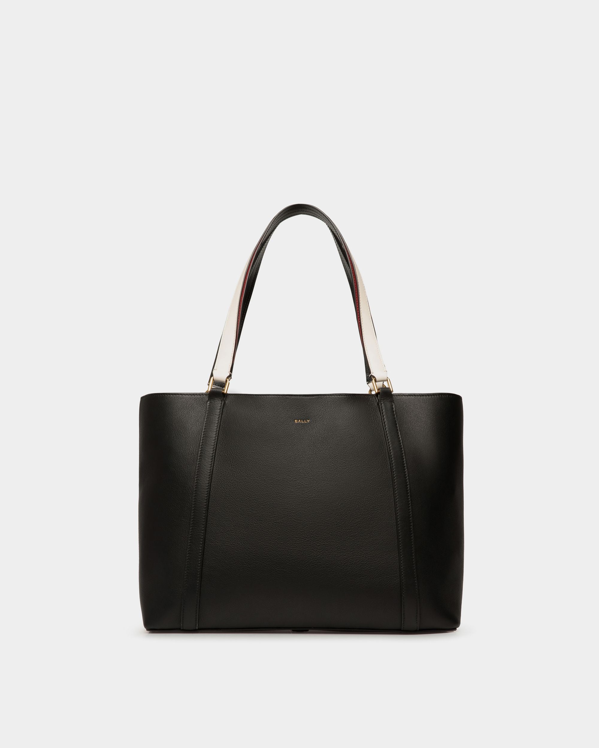 Sac Cabas Code En Cuir Noir - Femme - Bally - 01