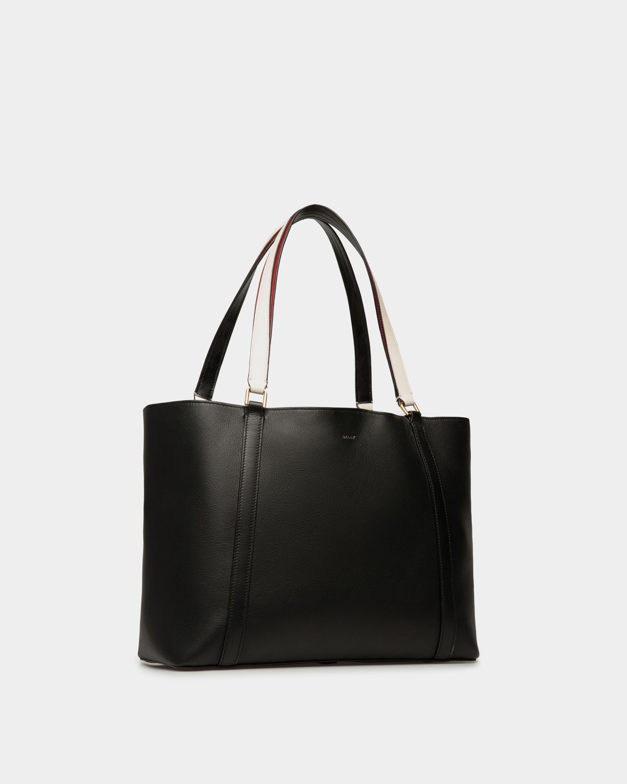 Sac Cabas Code En Cuir Noir - Femme - Bally - 03