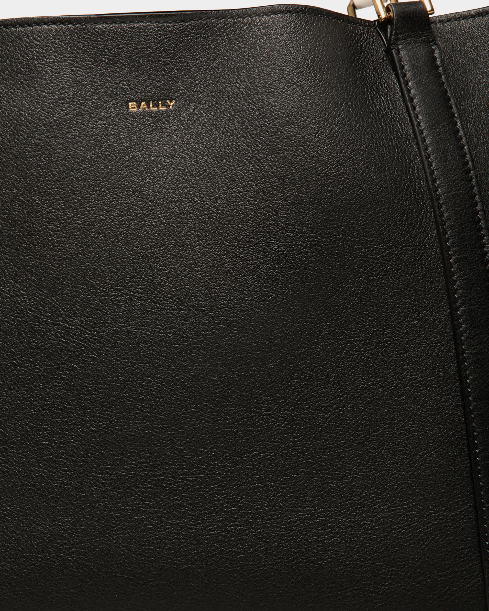 Sac Cabas Code En Cuir Noir - Femme - Bally - 04