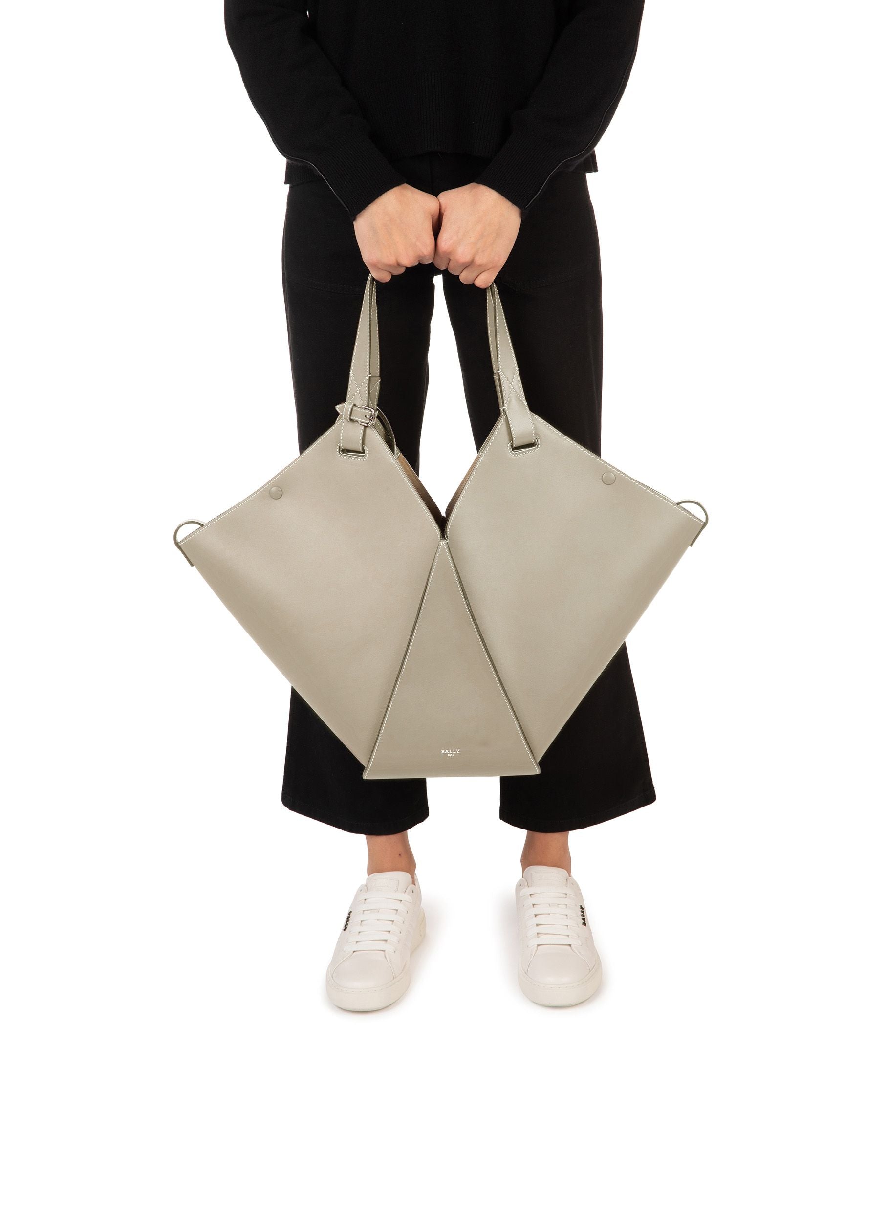 Ahria Cabas En Cuir Bleu Clair - Femme - Bally - 04