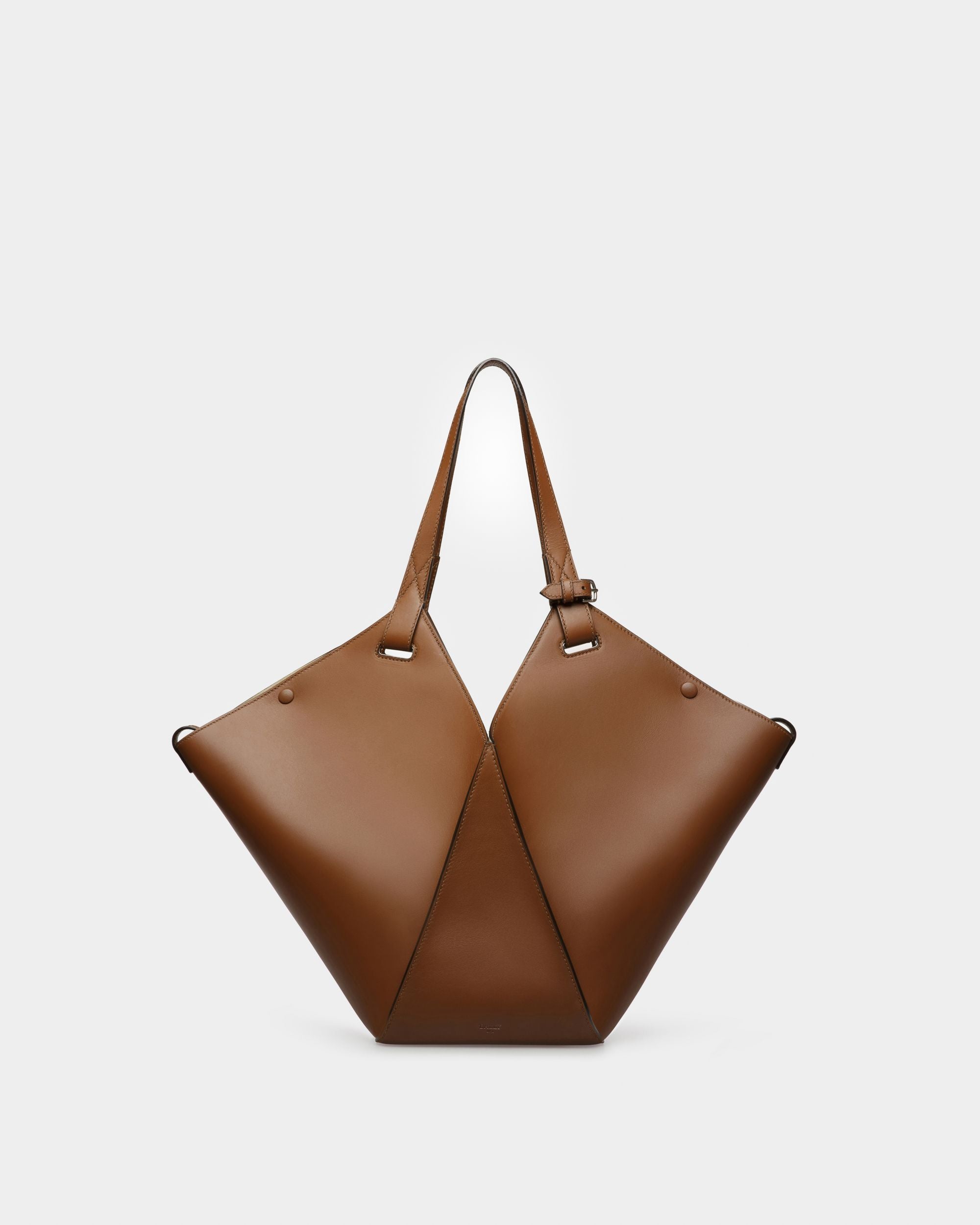 Ahria Cabas En Cuir Marron - Femme - Bally - 01