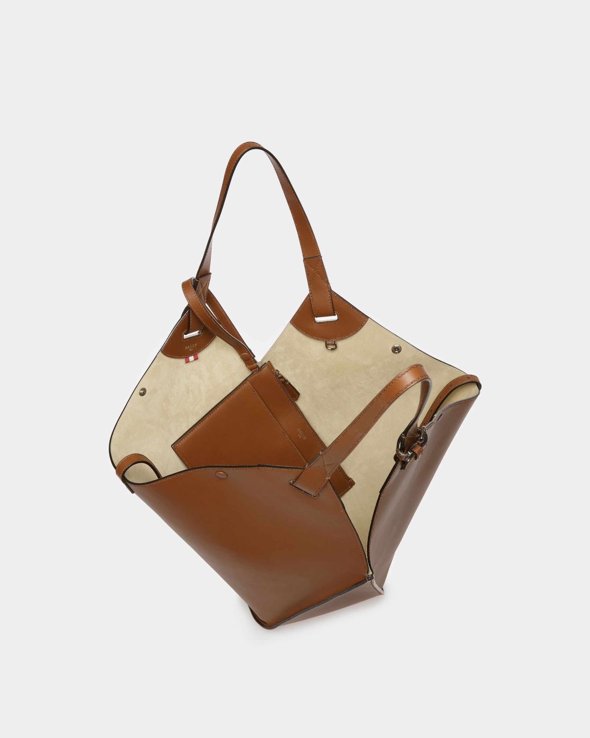 Ahria Cabas En Cuir Marron - Femme - Bally - 04