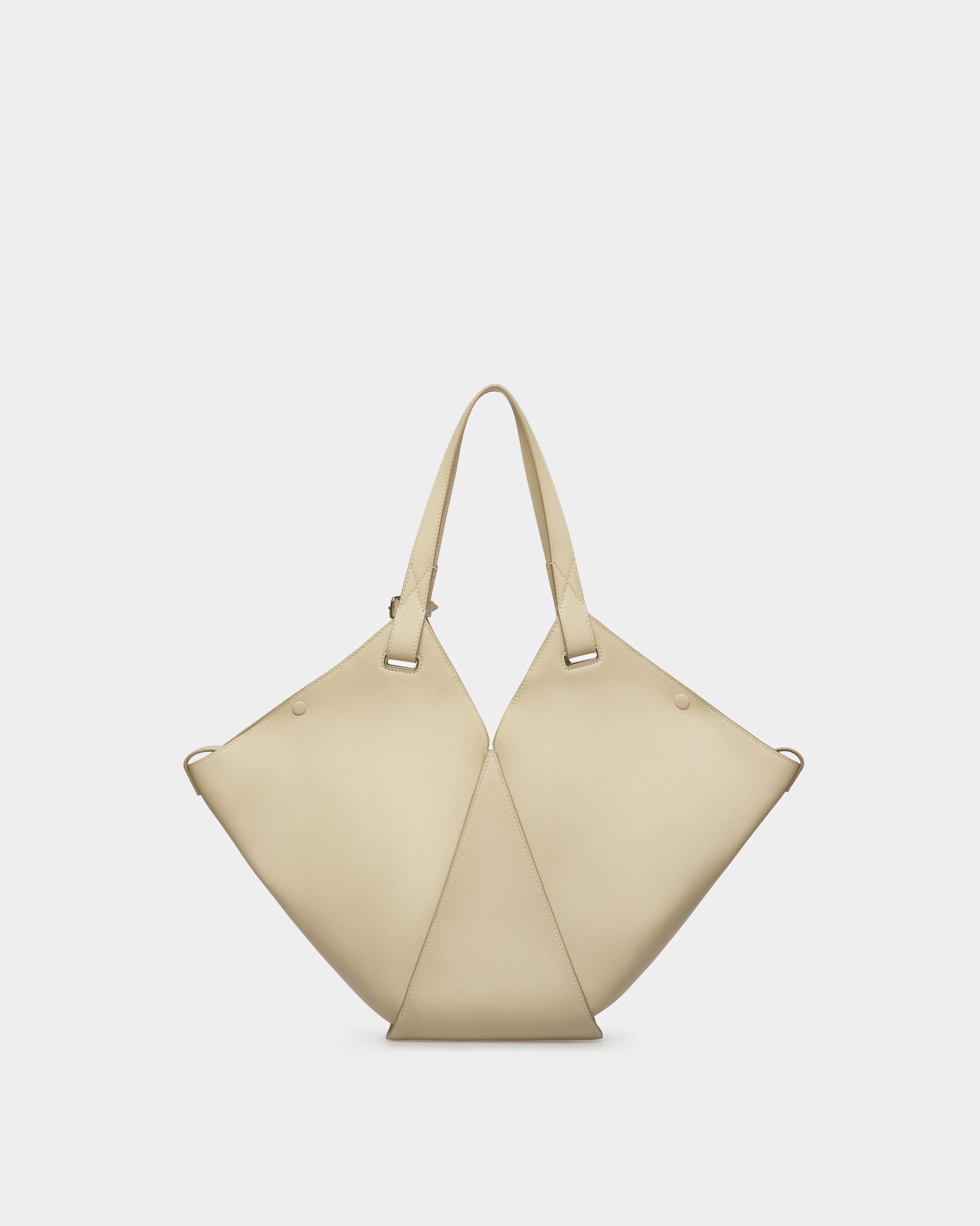 Ahria Leather Tote In Light Beige - Women's - Bally - 03