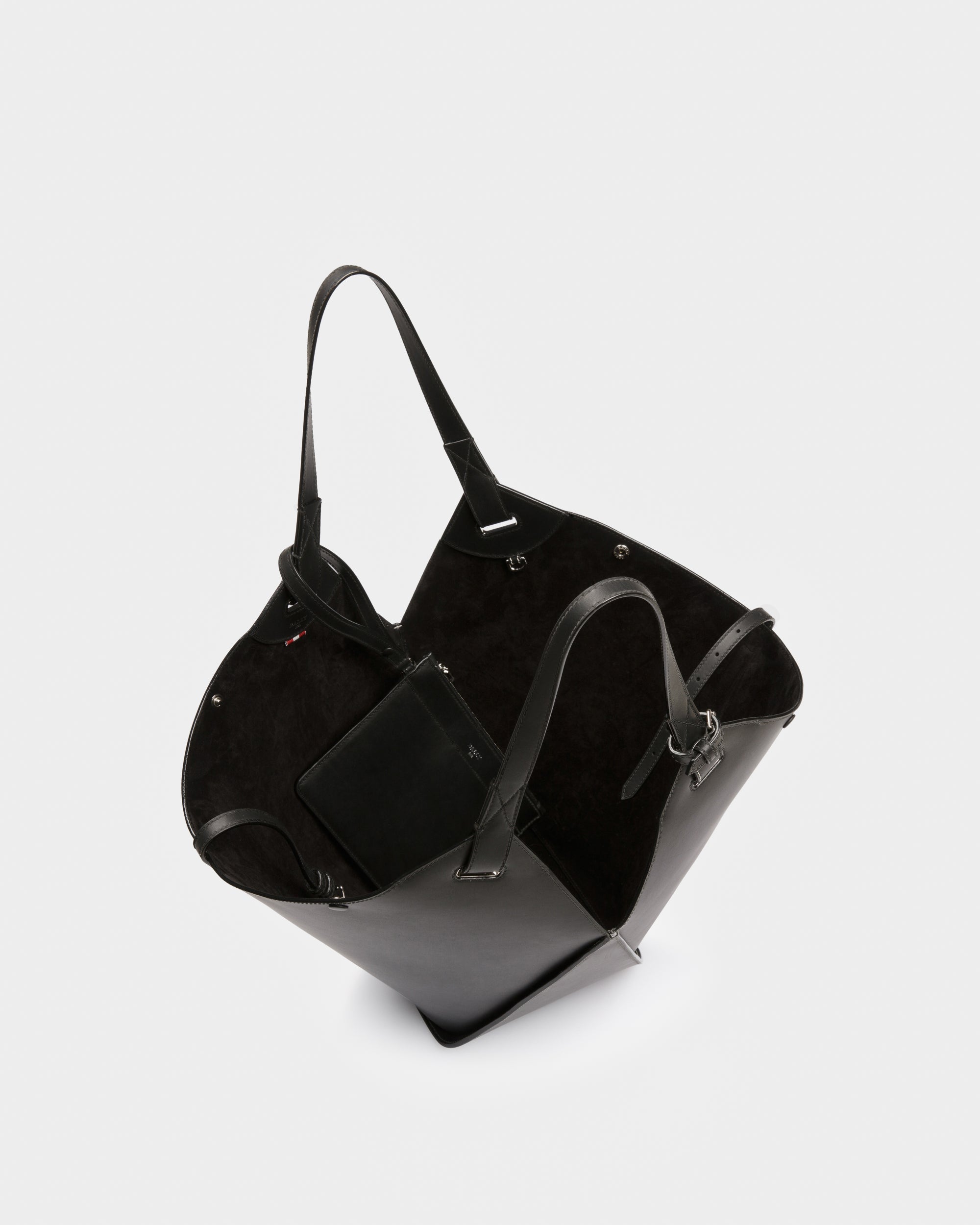 Ahria Cabas En Cuir Noir - Femme - Bally - 04