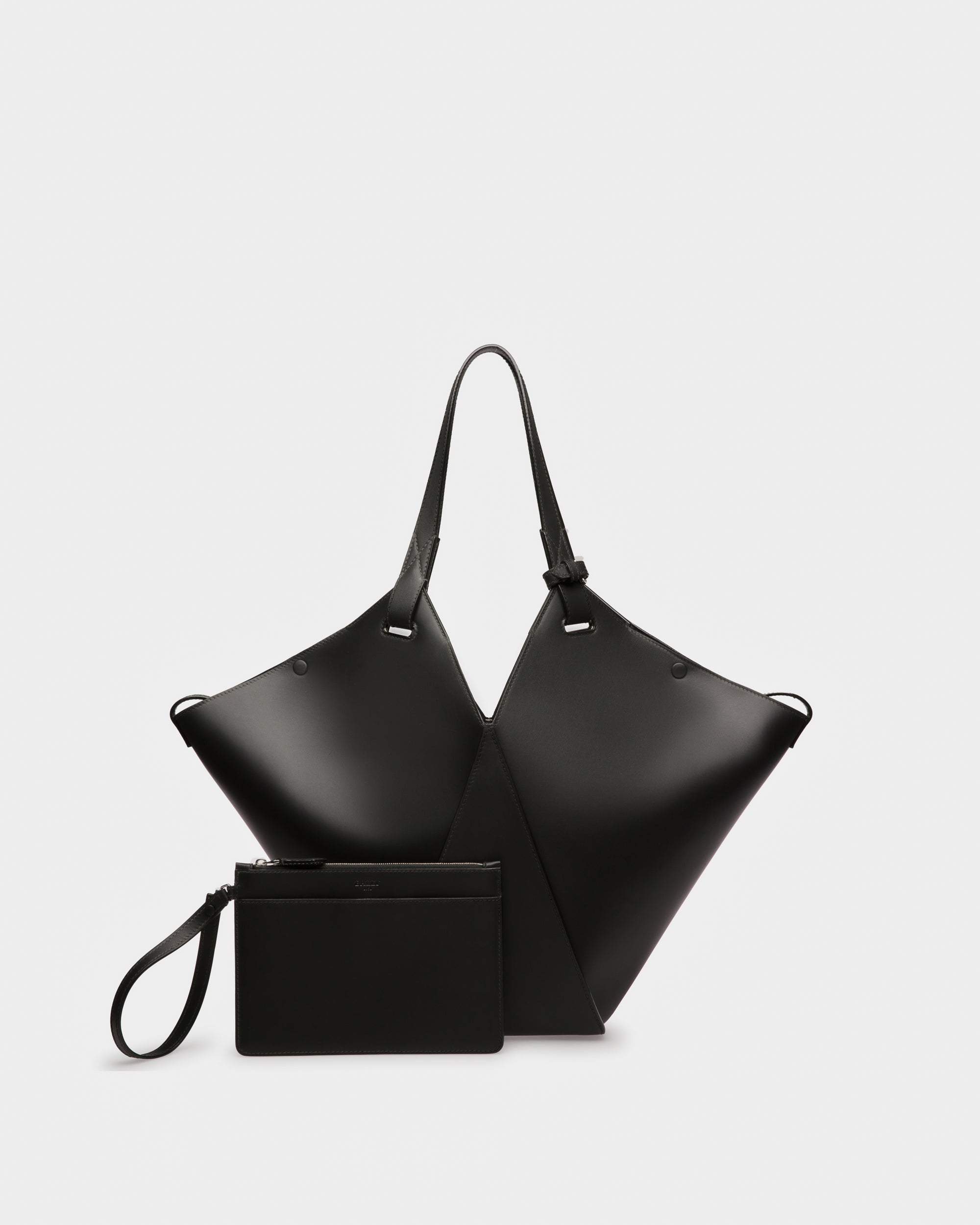 Ahria Cabas En Cuir Noir - Femme - Bally - 05