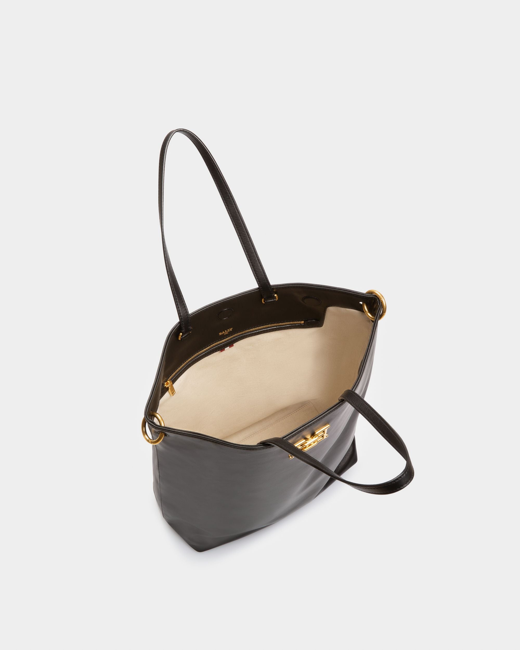 Breesy Sac Fourre-Tout En Cuir Noir - Femme - Bally - 04