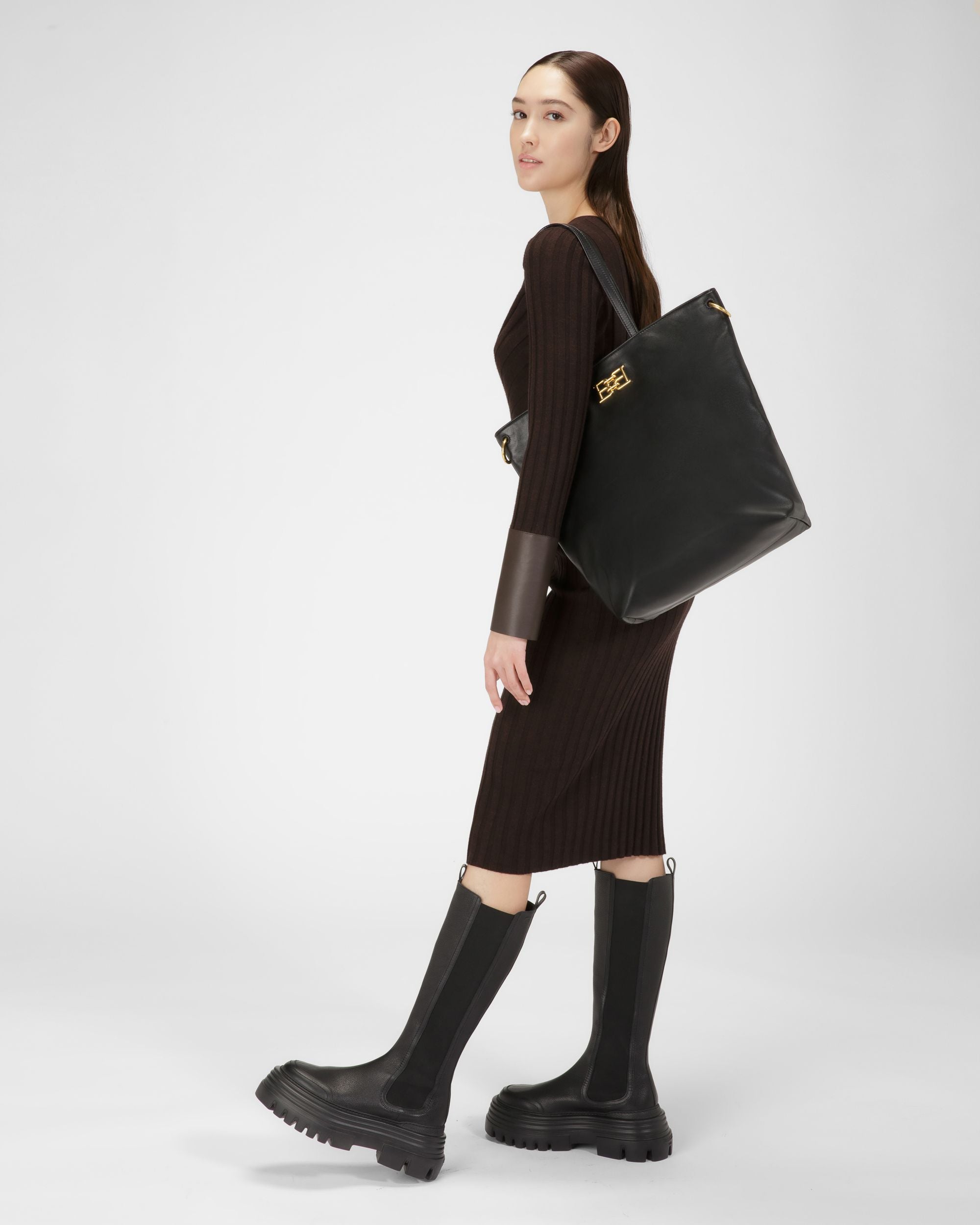 Breesy Sac Fourre-Tout En Cuir Noir - Femme - Bally - 06
