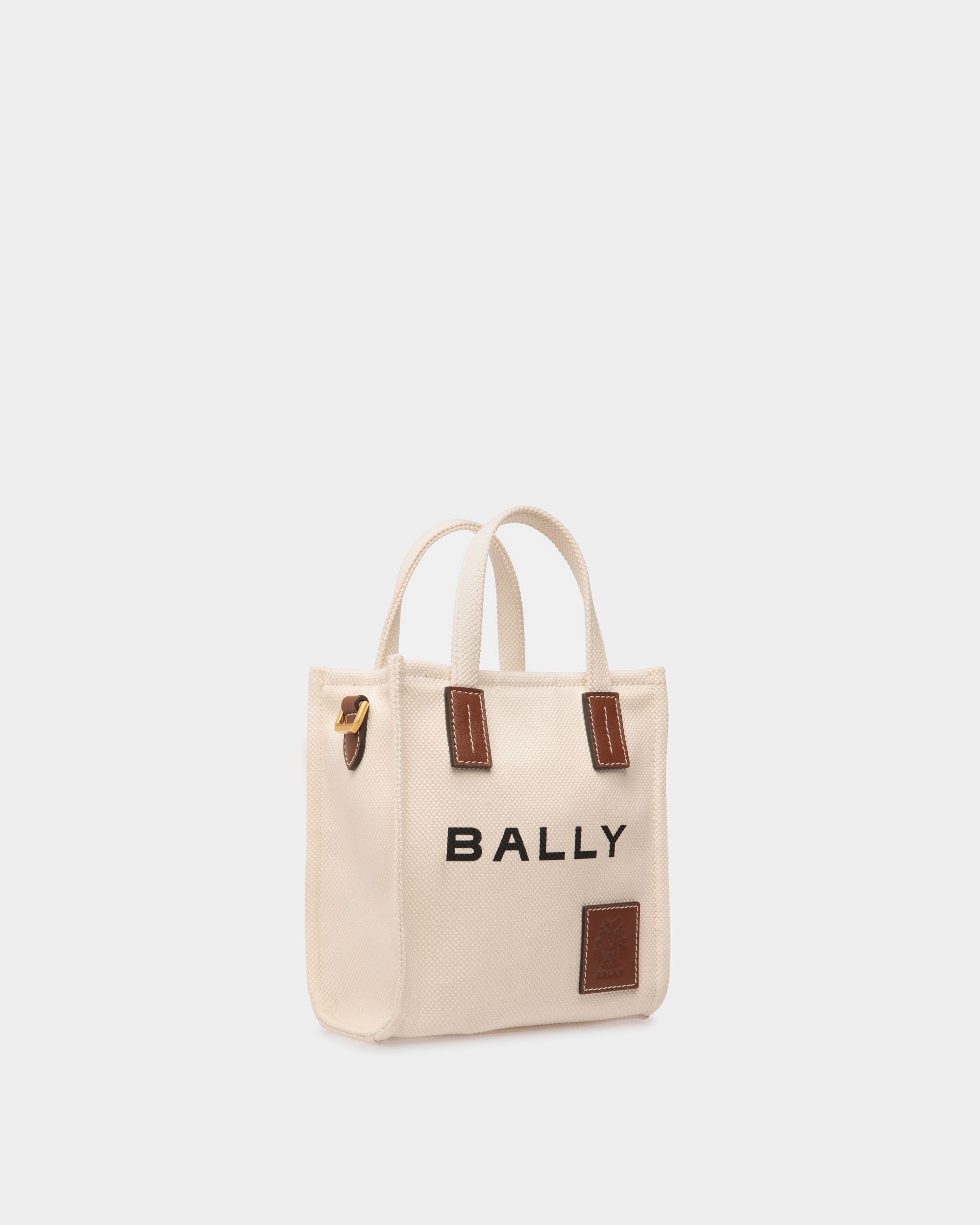 Akelei Mini Tote Bag in Canvas - Women's - Bally - 03