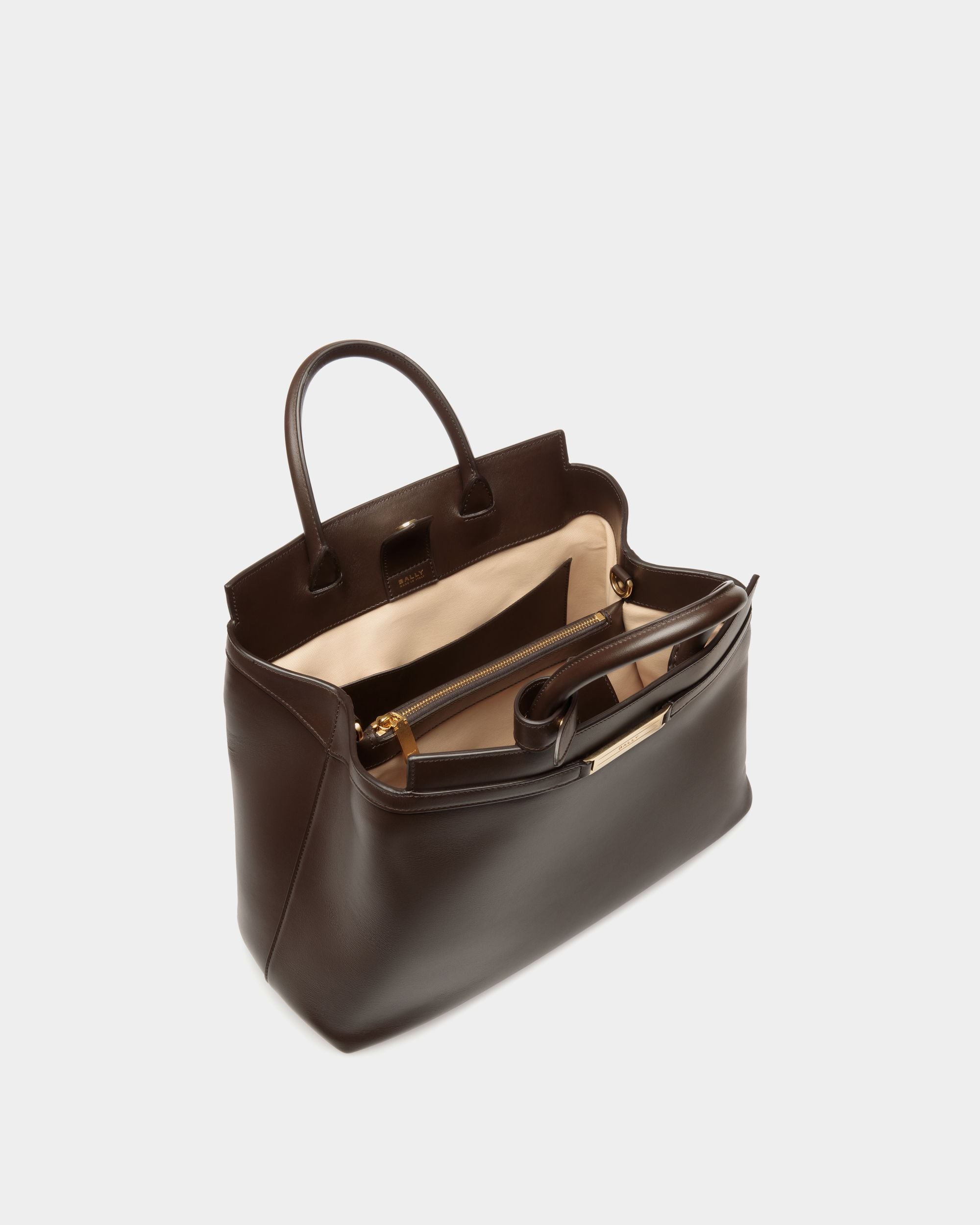 Bolso Tote Deco De Piel Ébano - Mujer - Bally - 05