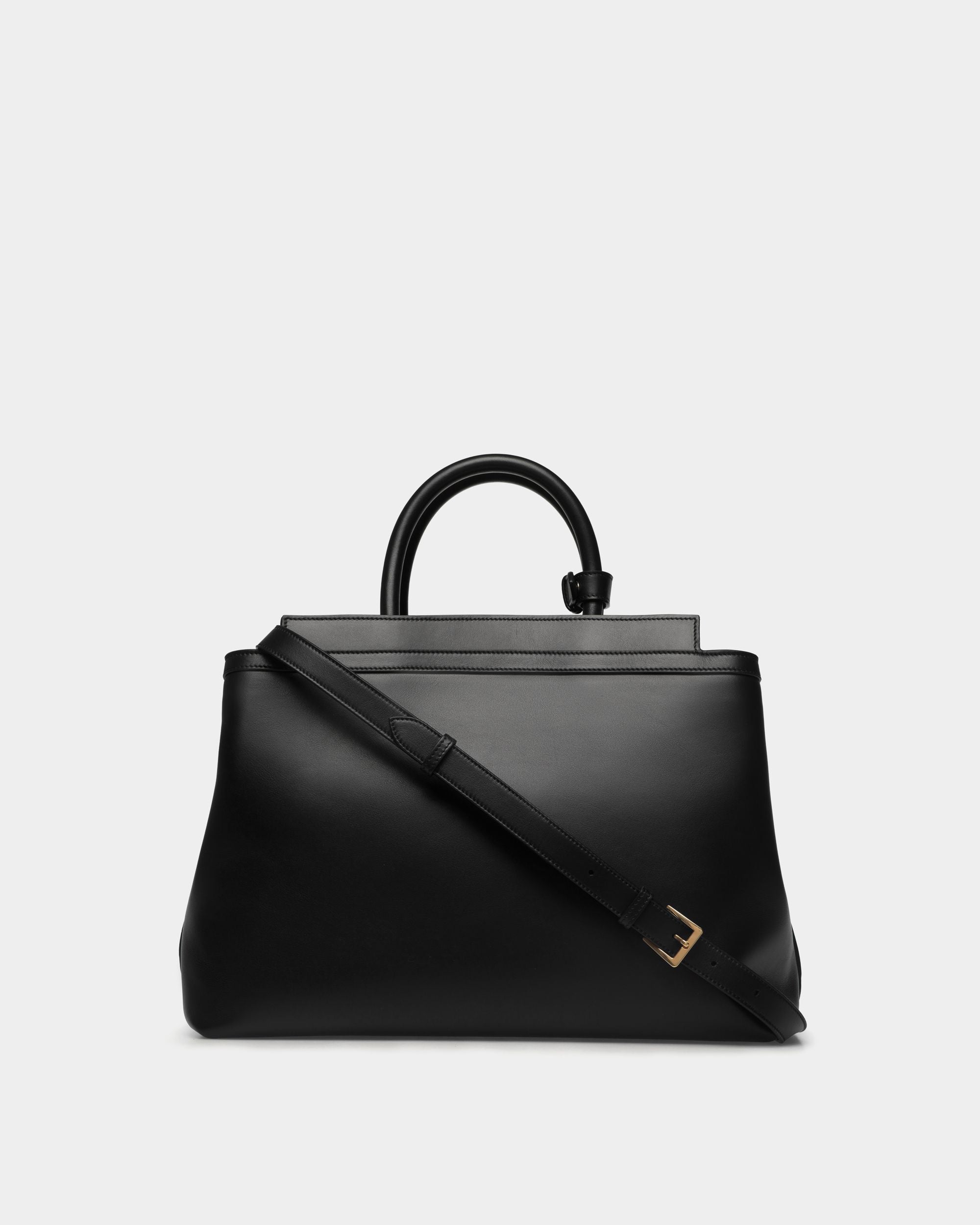 Deco Tote Bag In Black Leather - Women's - Bally - 03
