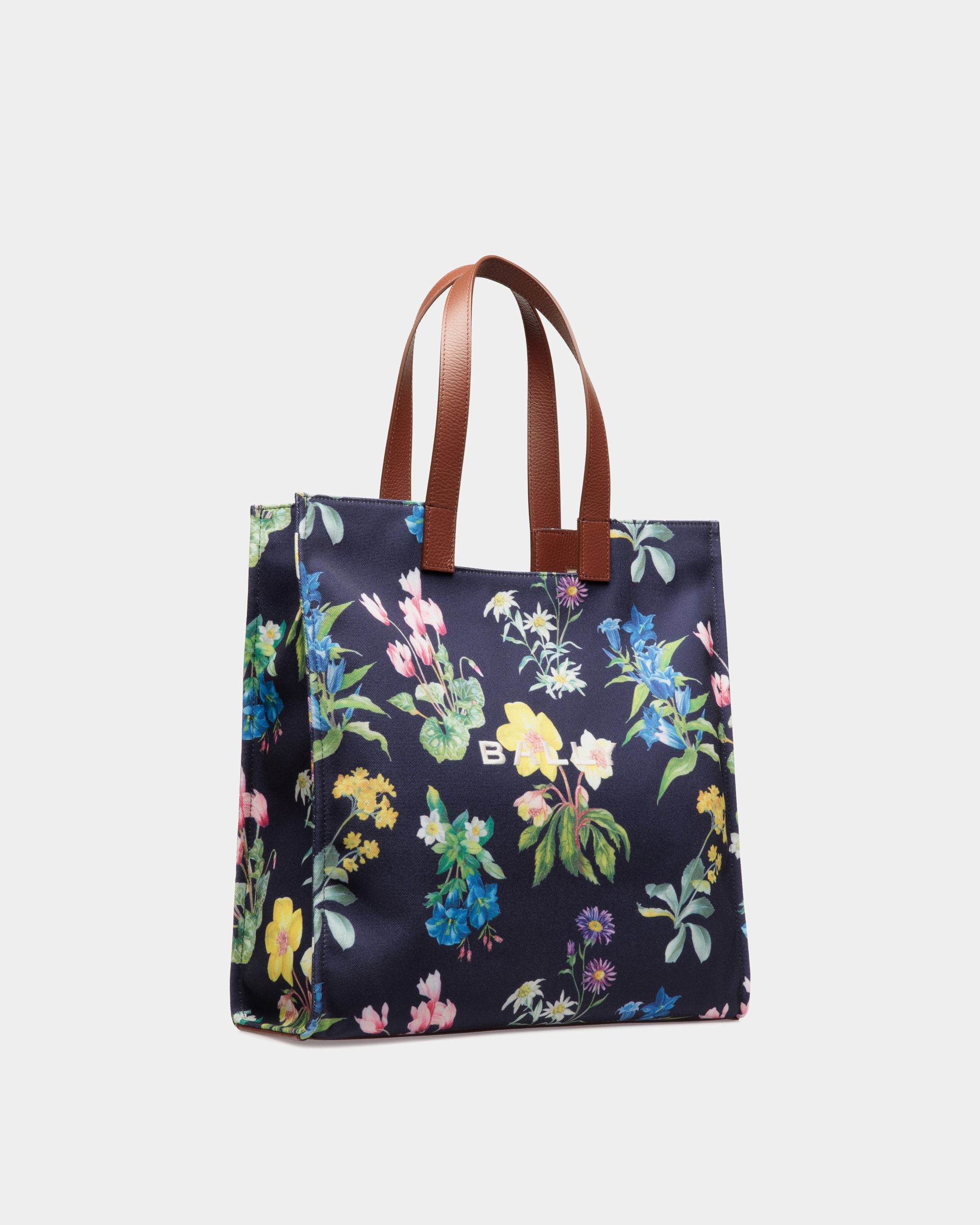 Cabas Easy Bally En Toile Imprimée Mountain Flower Et Cuir - Femme - Bally - 04