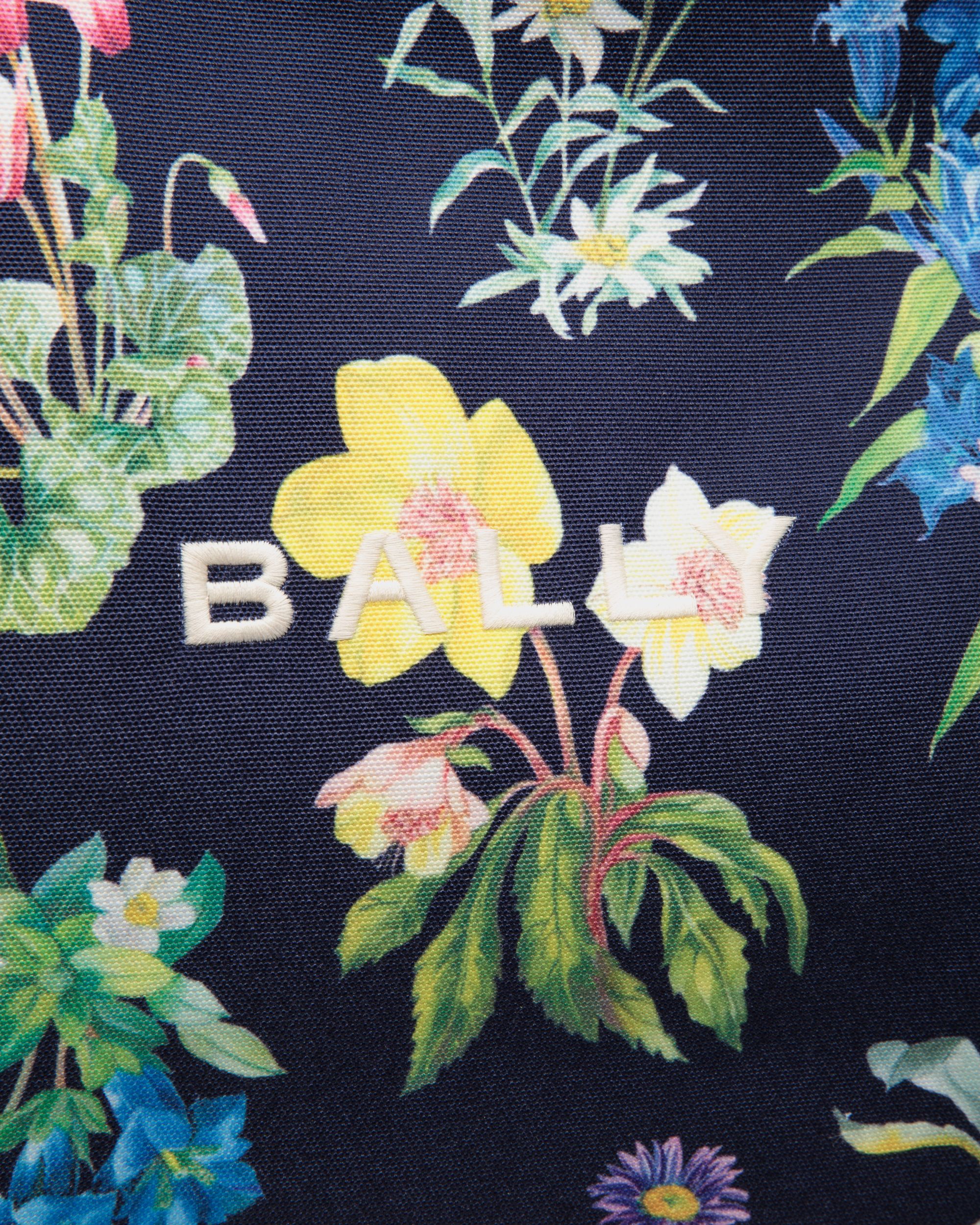 Cabas Easy Bally En Toile Imprimée Mountain Flower Et Cuir - Femme - Bally - 06