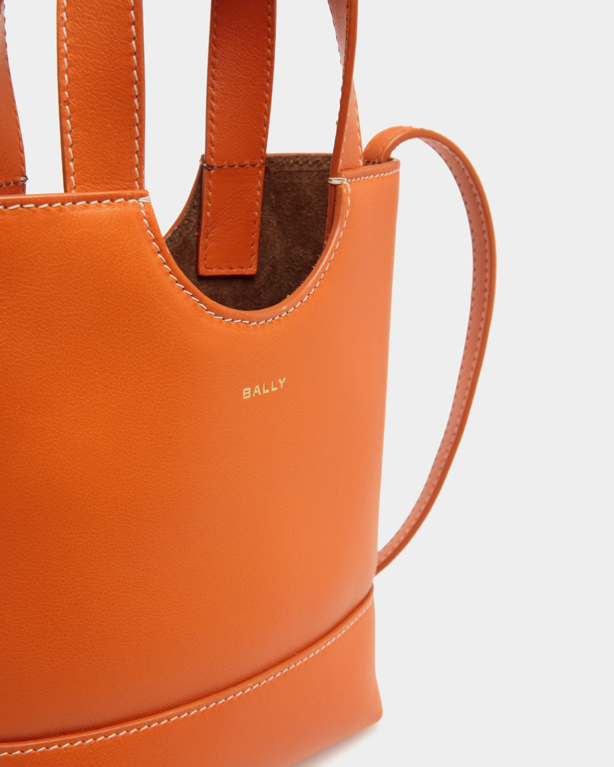 Petit Sac Cabas Easy Bally En Cuir Koi Orange - Femme - Bally - 05