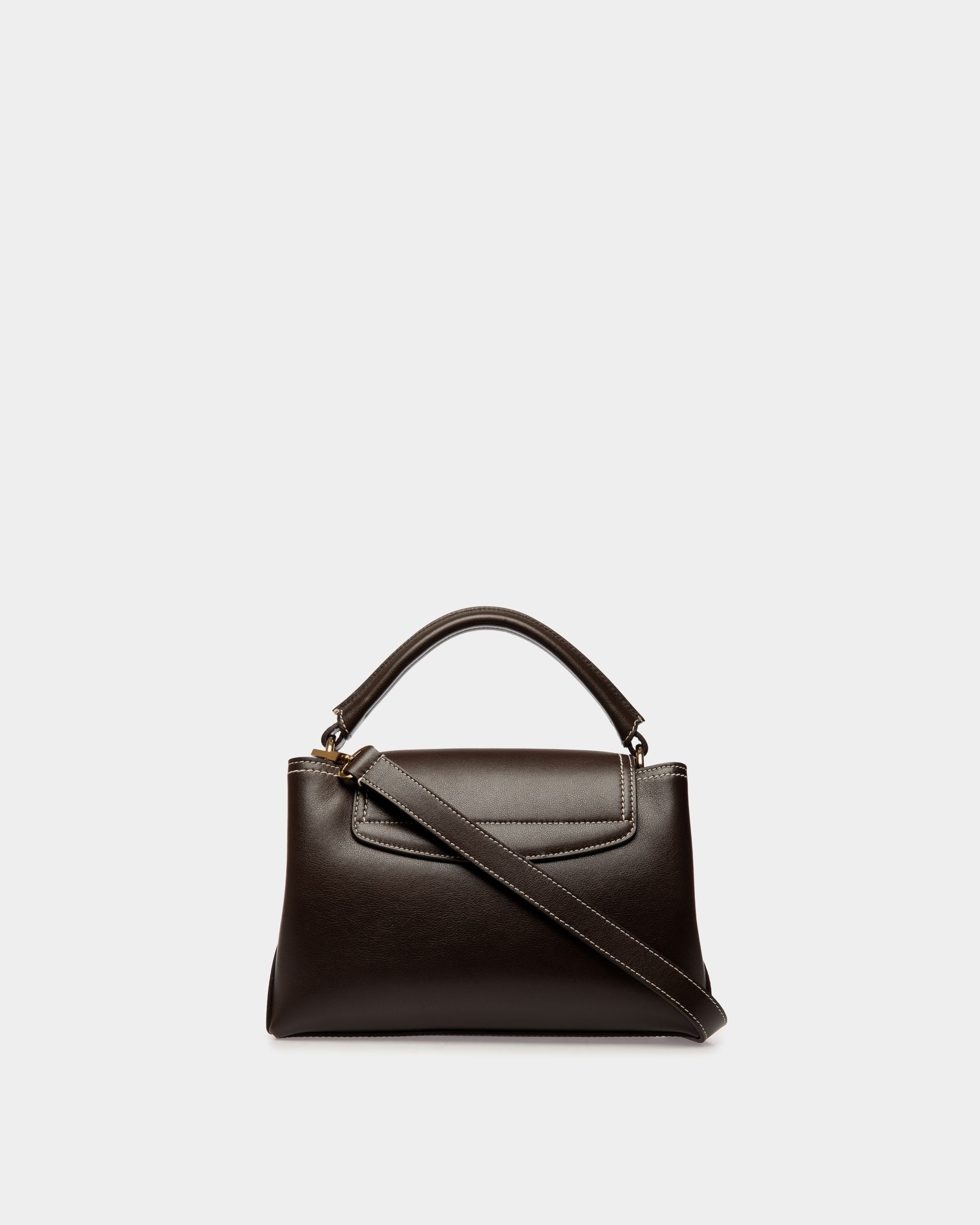 Kleine Lock Me Henkeltasche Aus Leder In Ebenholzschwarz - Damen - Bally - 02