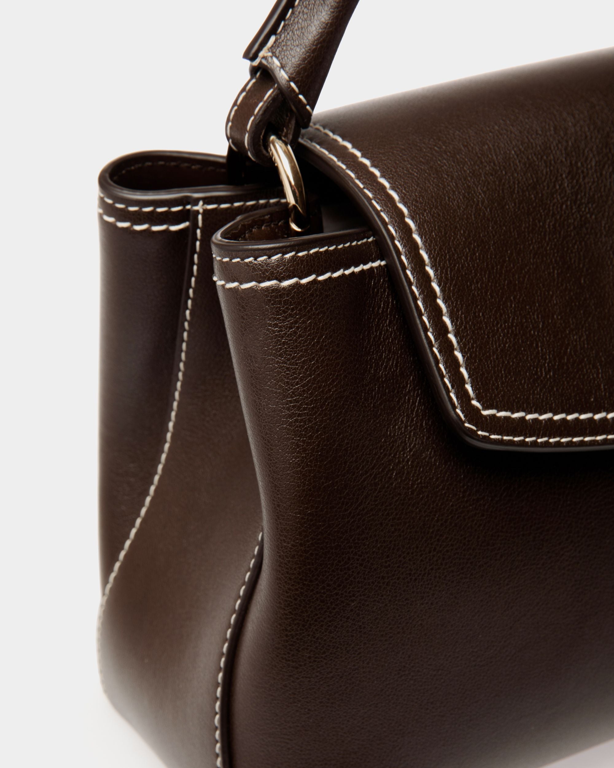 Kleine Lock Me Henkeltasche Aus Leder In Ebenholzschwarz - Damen - Bally - 08