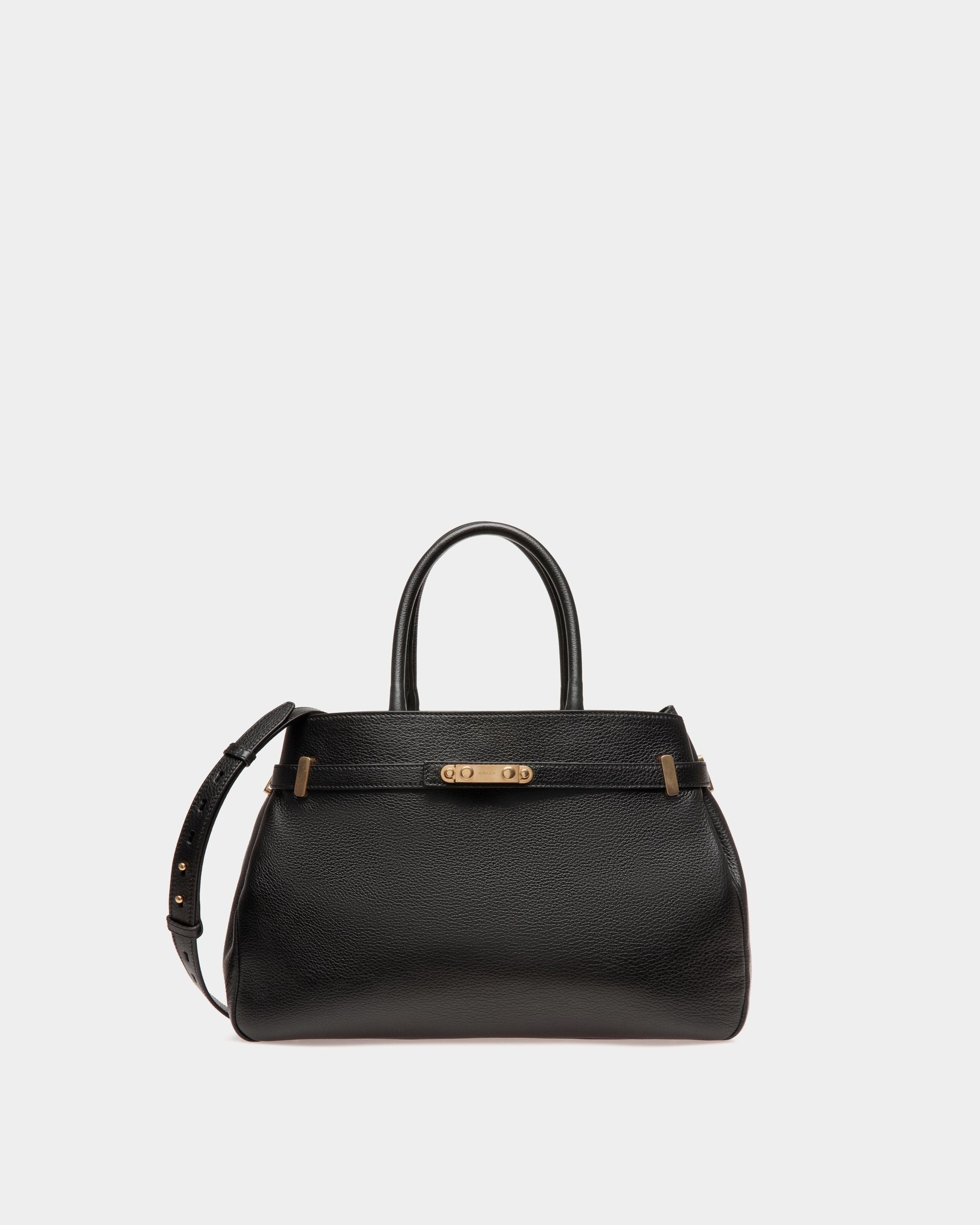 Carriage Tragetasche Aus Schwarzem Leder - Damen - Bally - 01