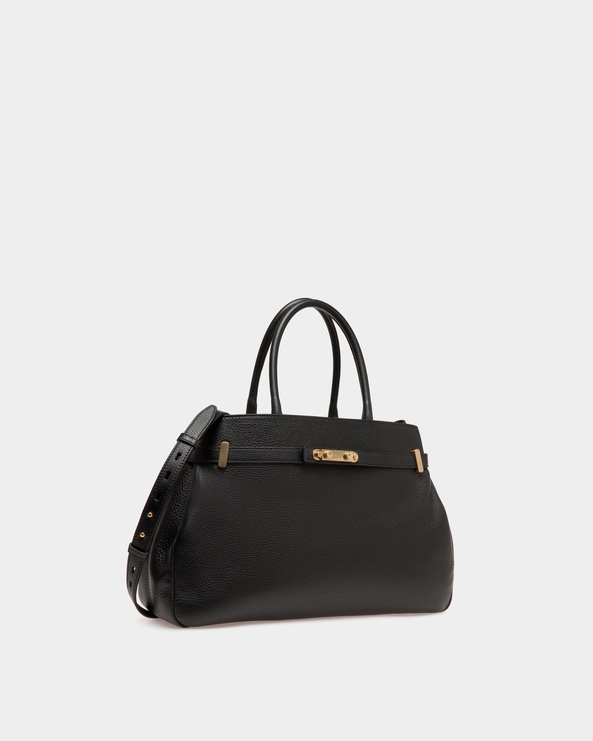 Carriage Tragetasche Aus Schwarzem Leder - Damen - Bally - 03