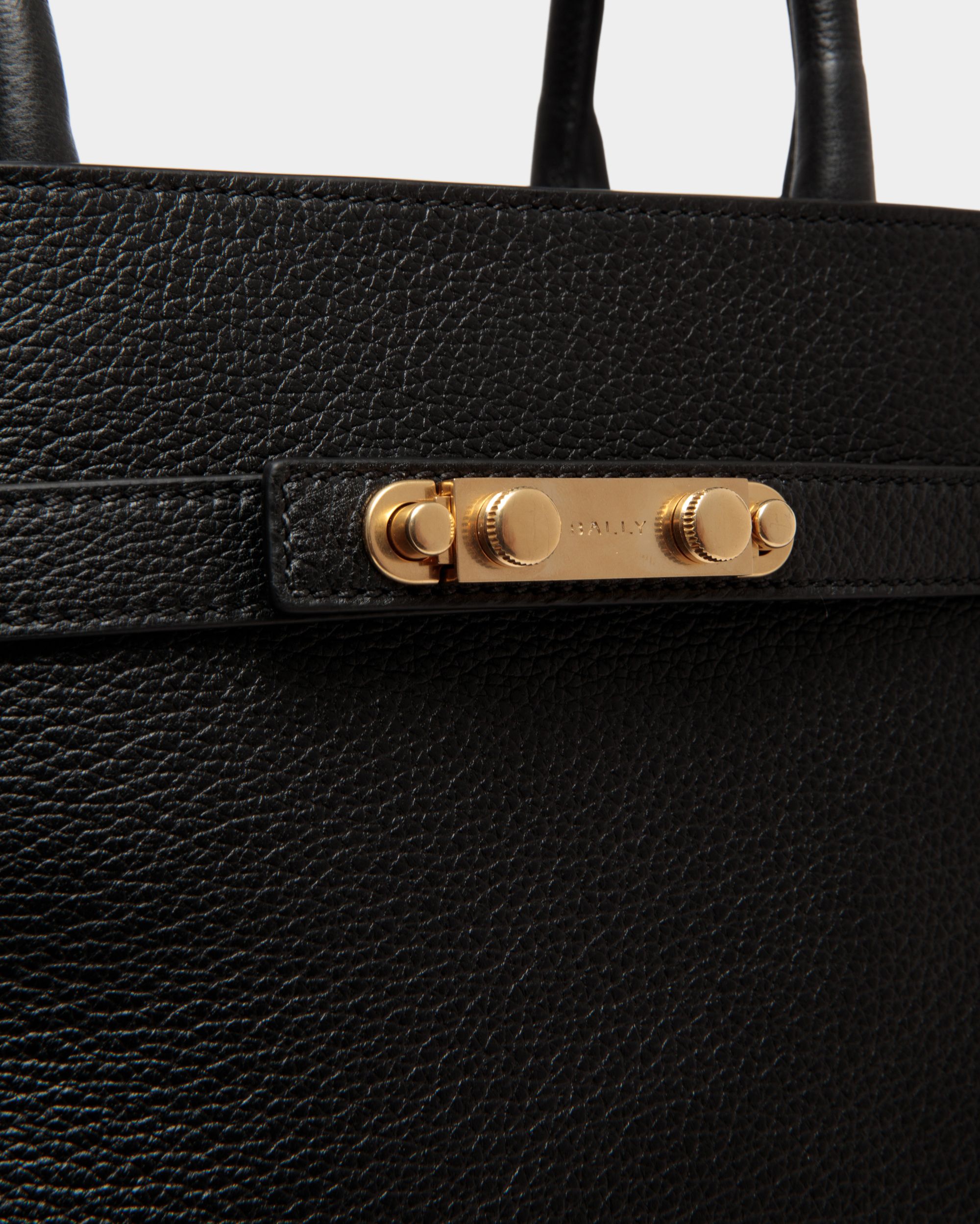 Carriage Tragetasche Aus Schwarzem Leder - Damen - Bally - 05