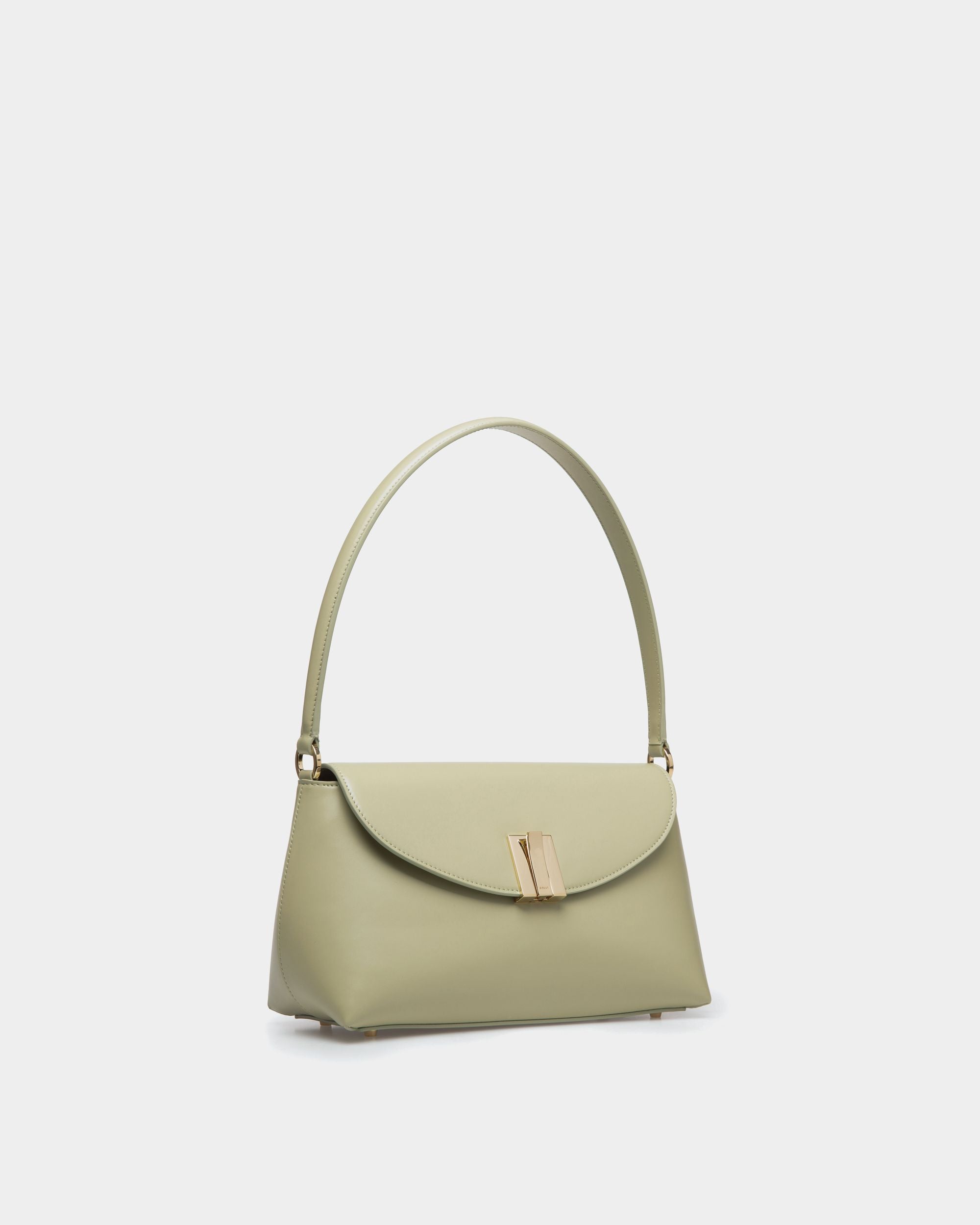 Bolso De Mano Pequeño Ollam De Piel Light Green - Mujer - Bally - 03