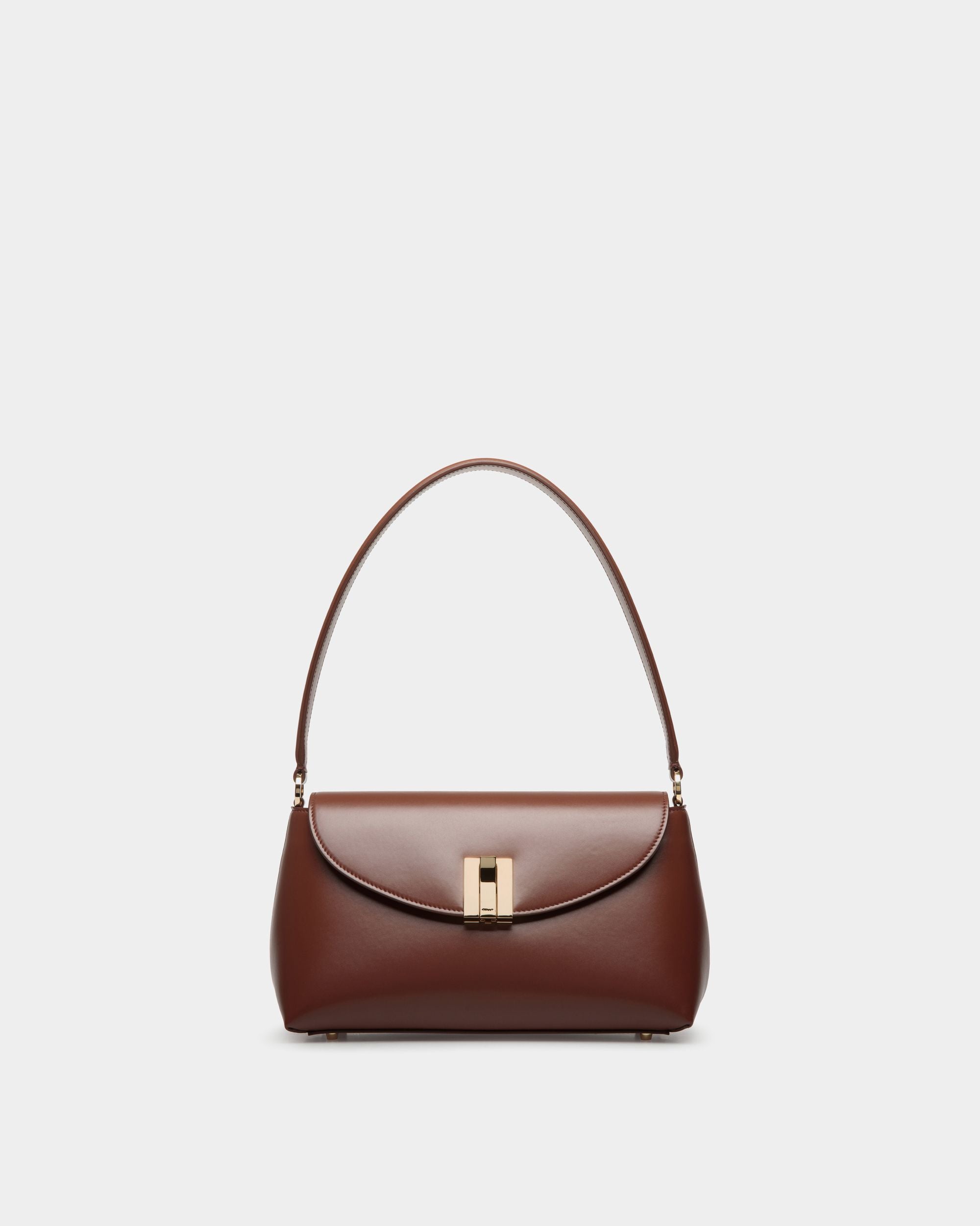 Bolso De Mano Pequeño Ollam De Piel Marrón - Mujer - Bally - 01