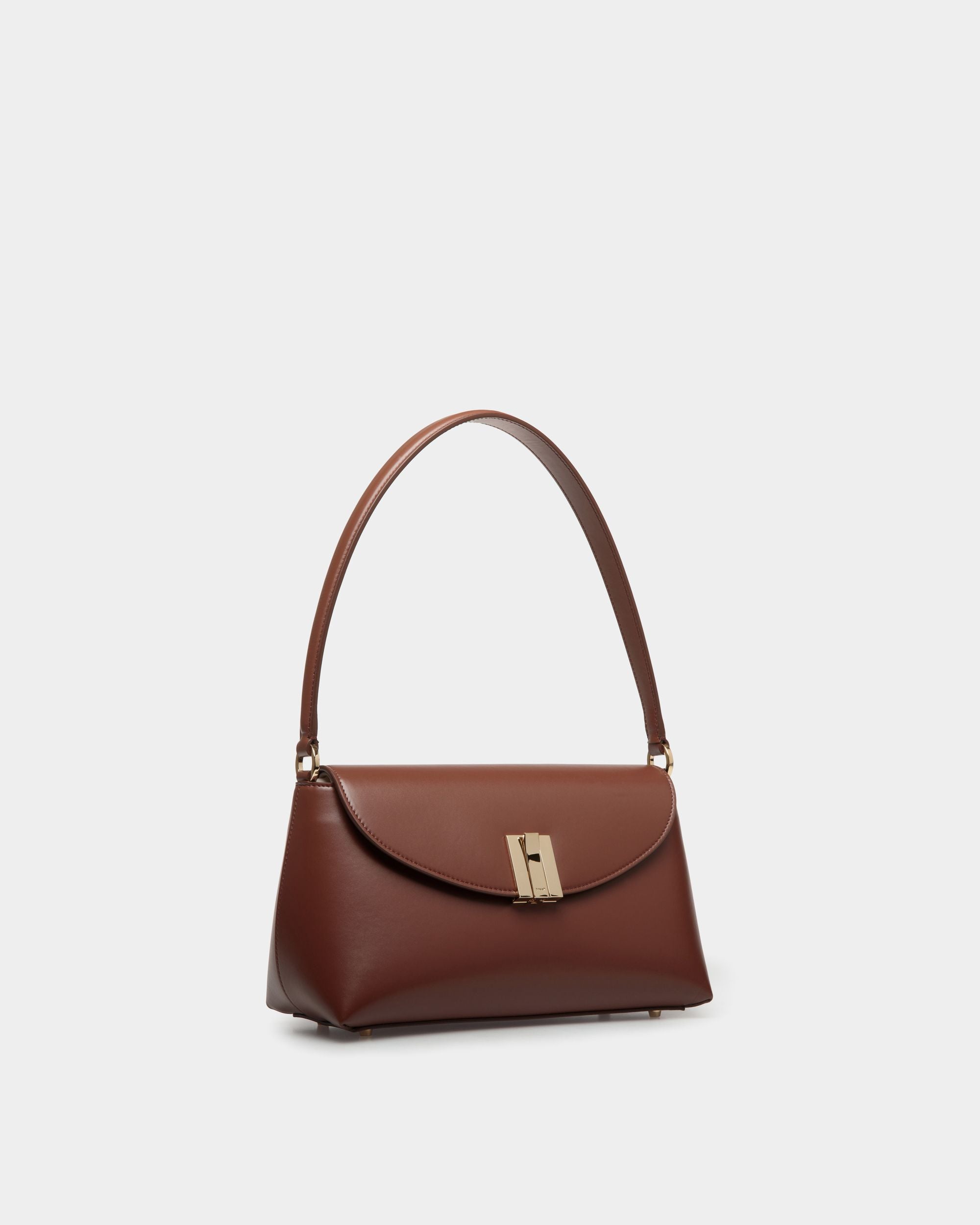Bolso De Mano Pequeño Ollam De Piel Marrón - Mujer - Bally - 03