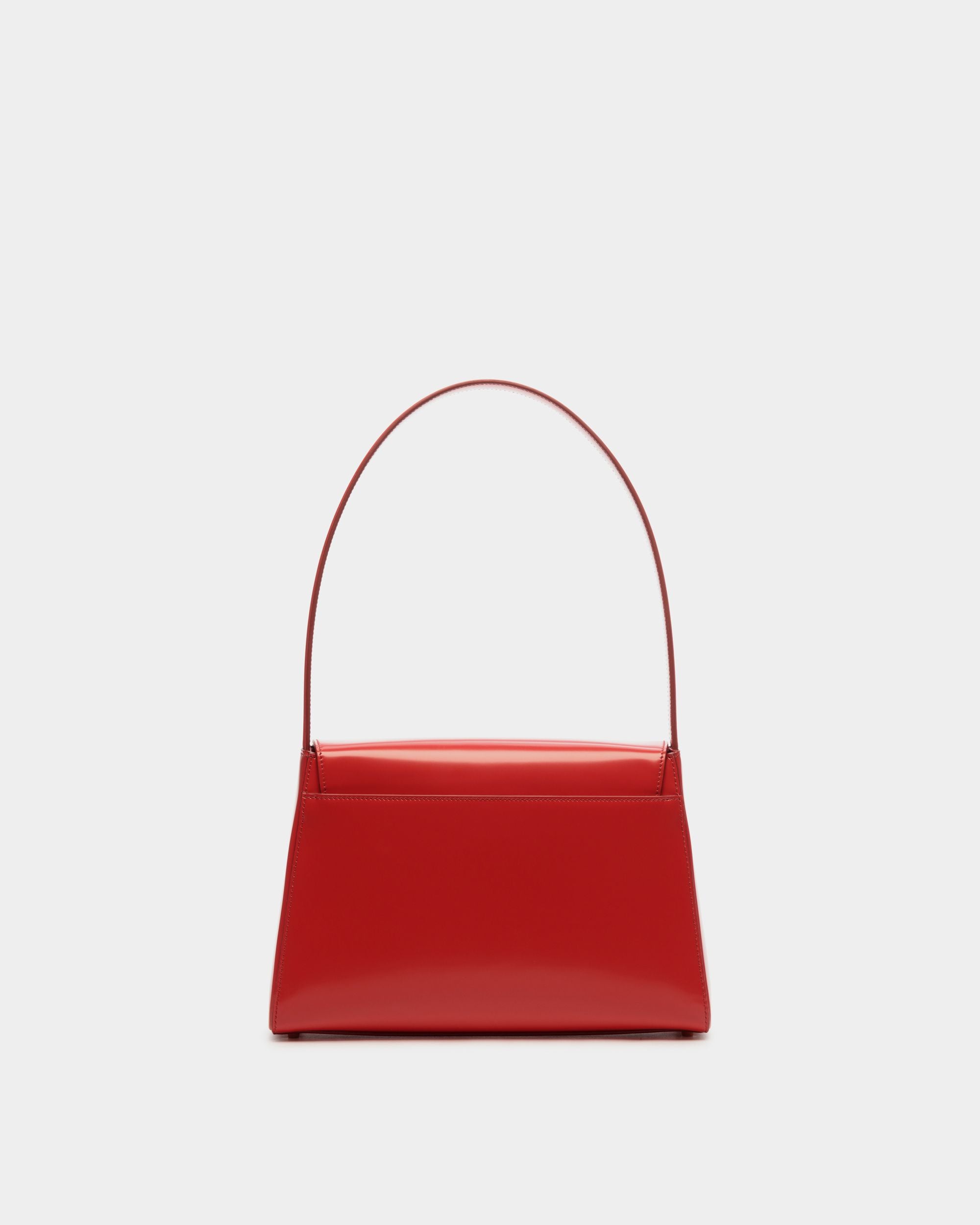 Sac D’épaule Ollam En Cuir Brossé Candy Red - Femme - Bally - 03