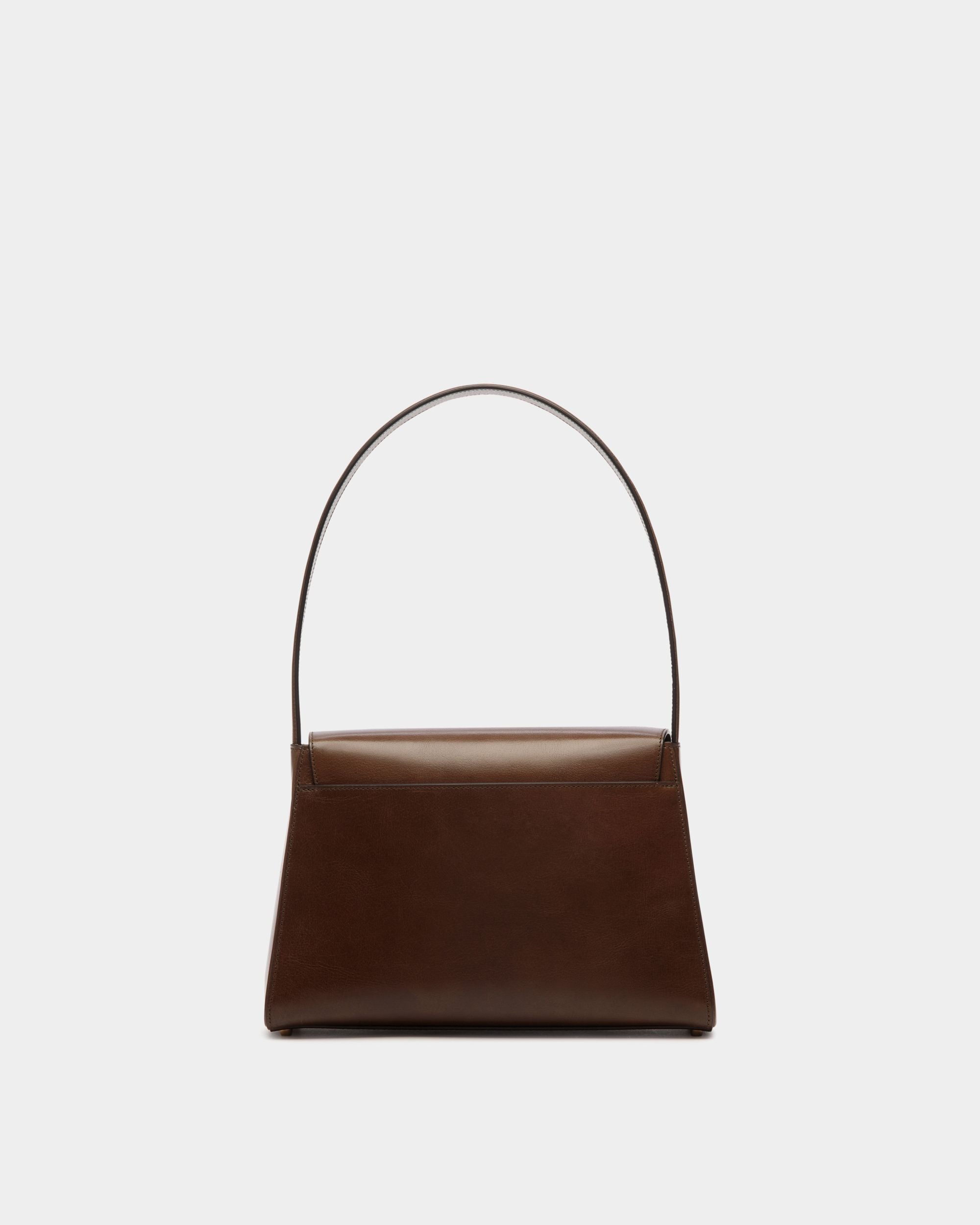 Sac D'épaule Ollam En Cuir Marron Glacé - Femme - Bally - 02
