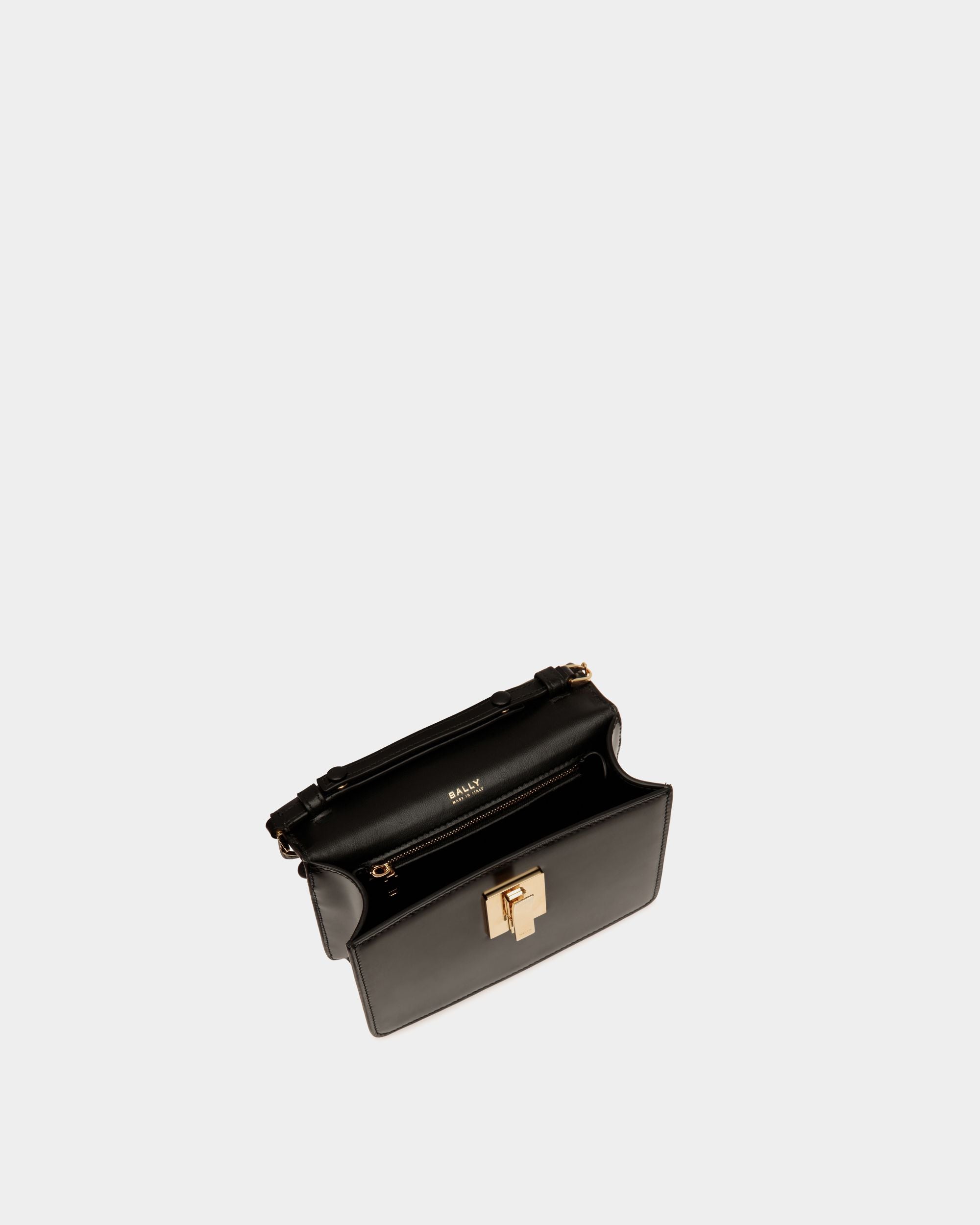 Ollam Mini-Henkeltasche Aus Gebürstetem Leder In Schwarz - Damen - Bally - 05