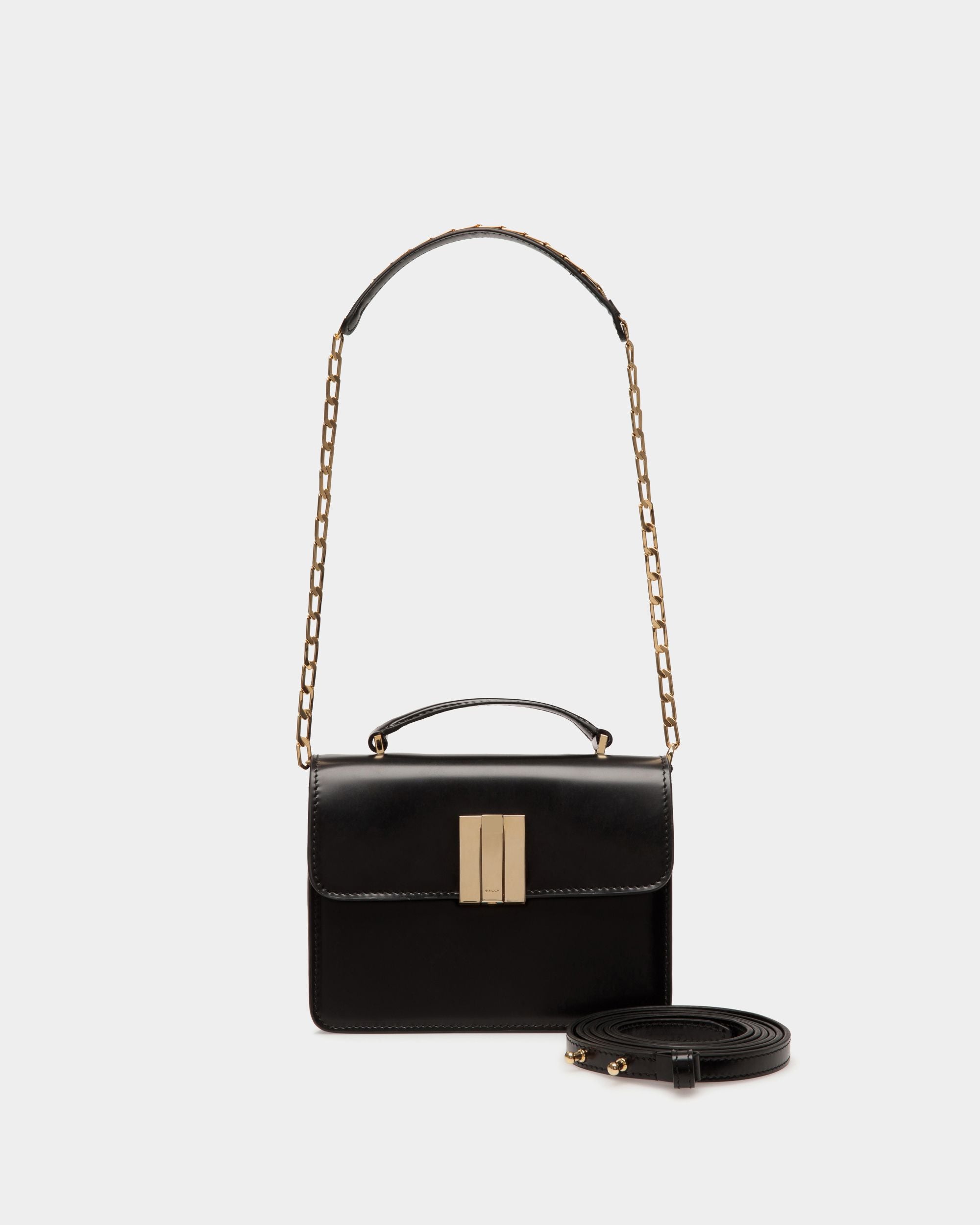 Ollam Mini-Henkeltasche Aus Gebürstetem Leder In Schwarz - Damen - Bally - 06