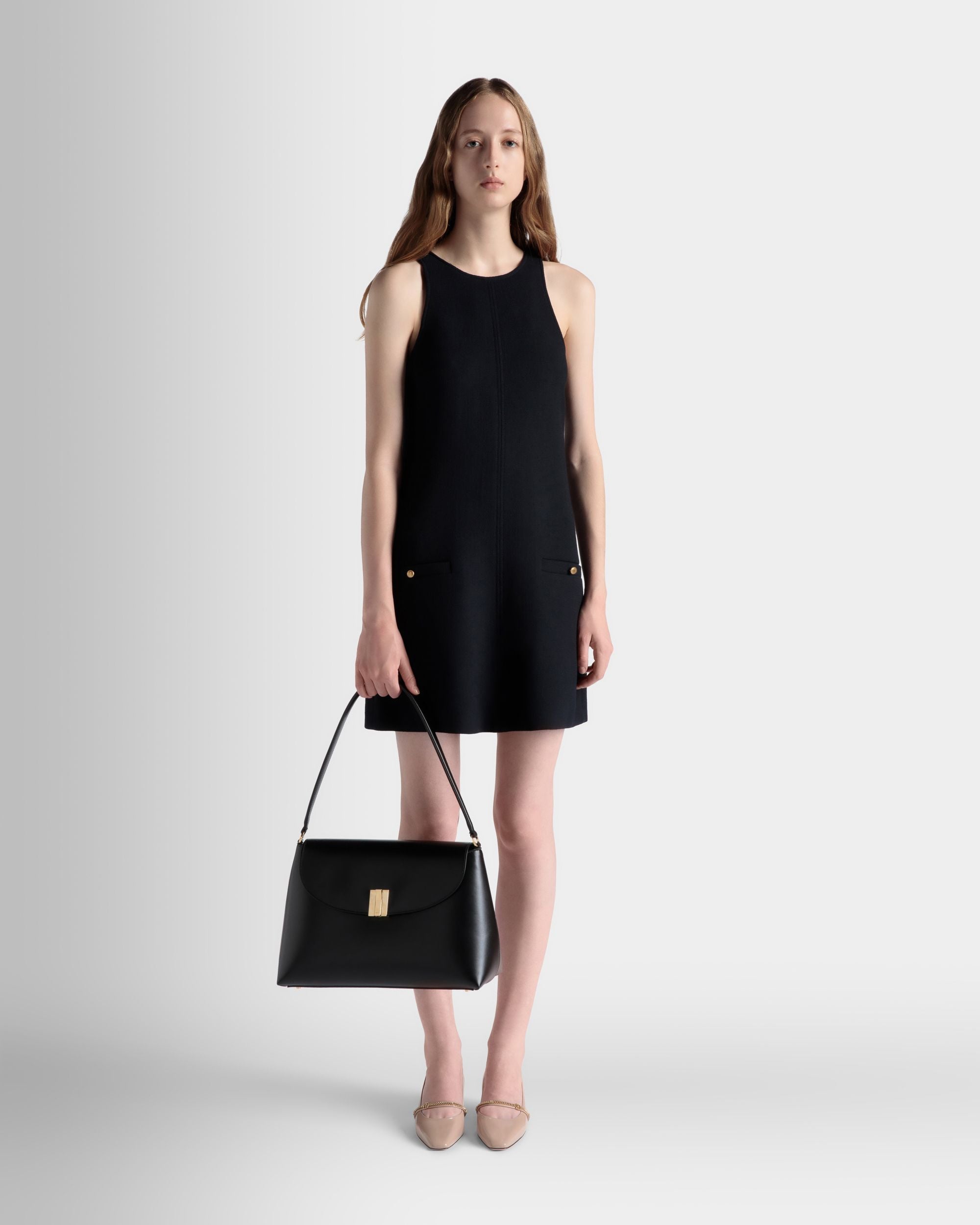Ollam Schultertasche Aus Leder In Schwarz - Damen - Bally - 02