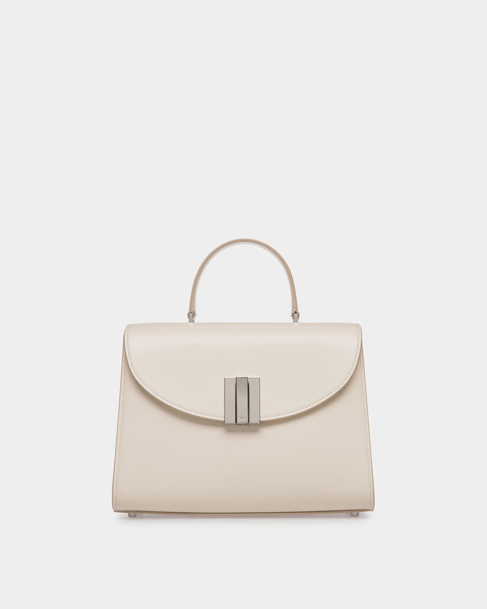Sac À Anse Supérieure Ollam En Cuir Blanc - Femme - Bally - 01