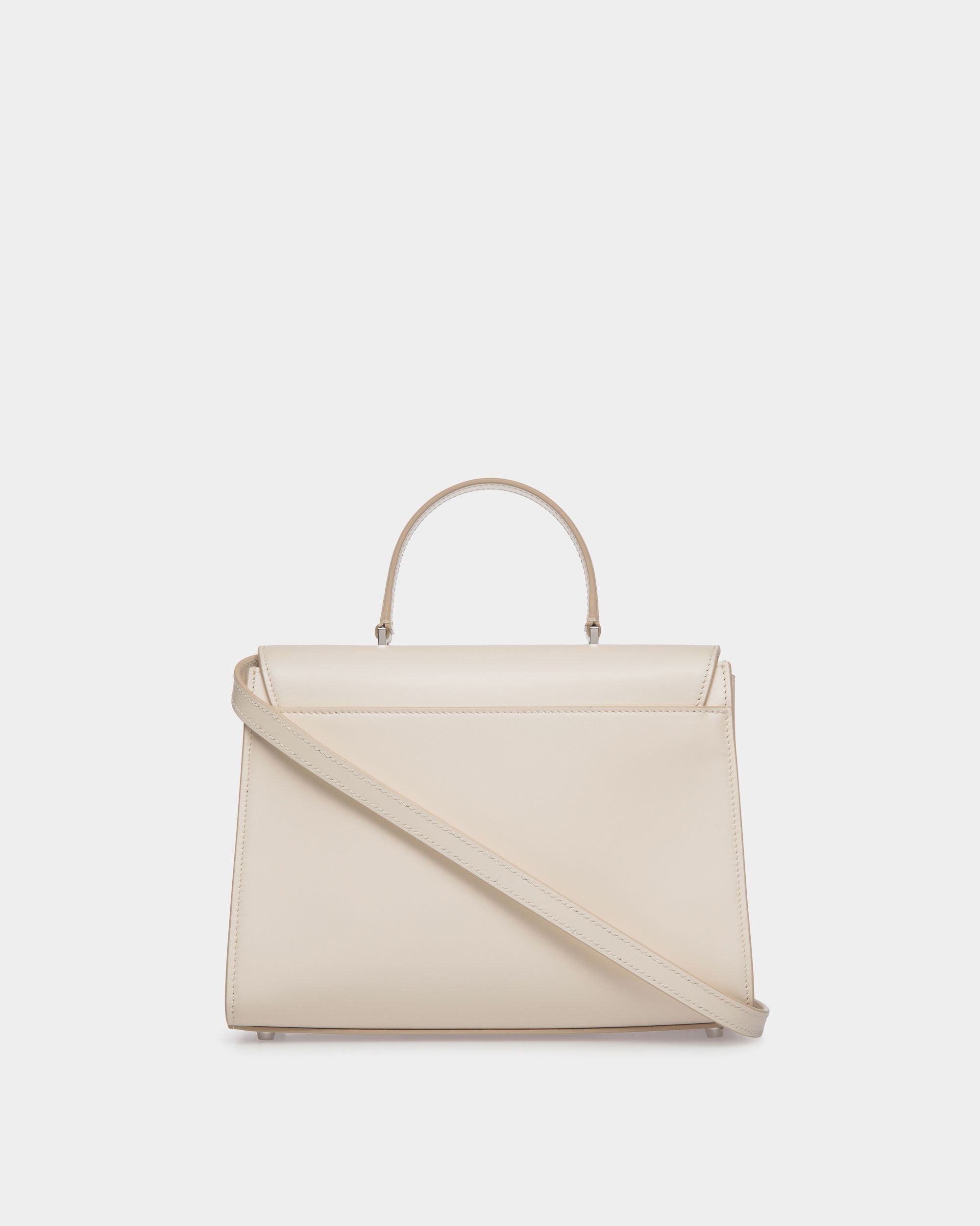 Sac À Anse Supérieure Ollam En Cuir Blanc - Femme - Bally - 03