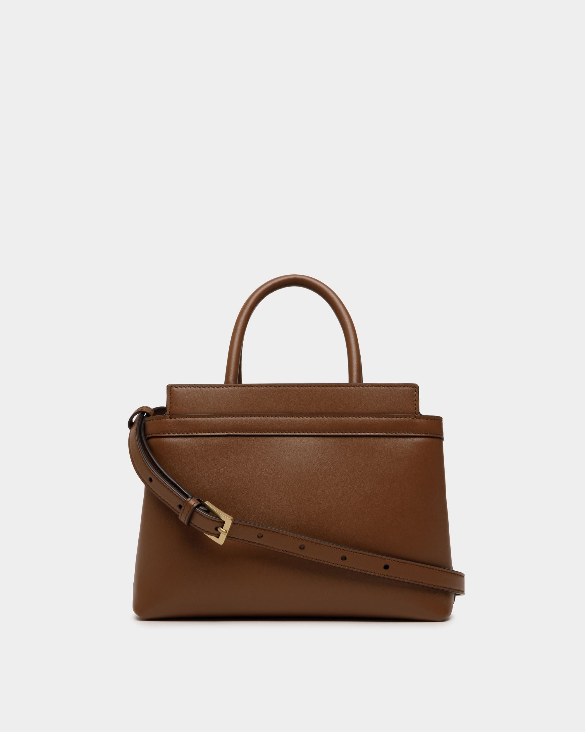 Bolso Tote Pequeño Deco De Piel Marrón - Mujer - Bally - 02