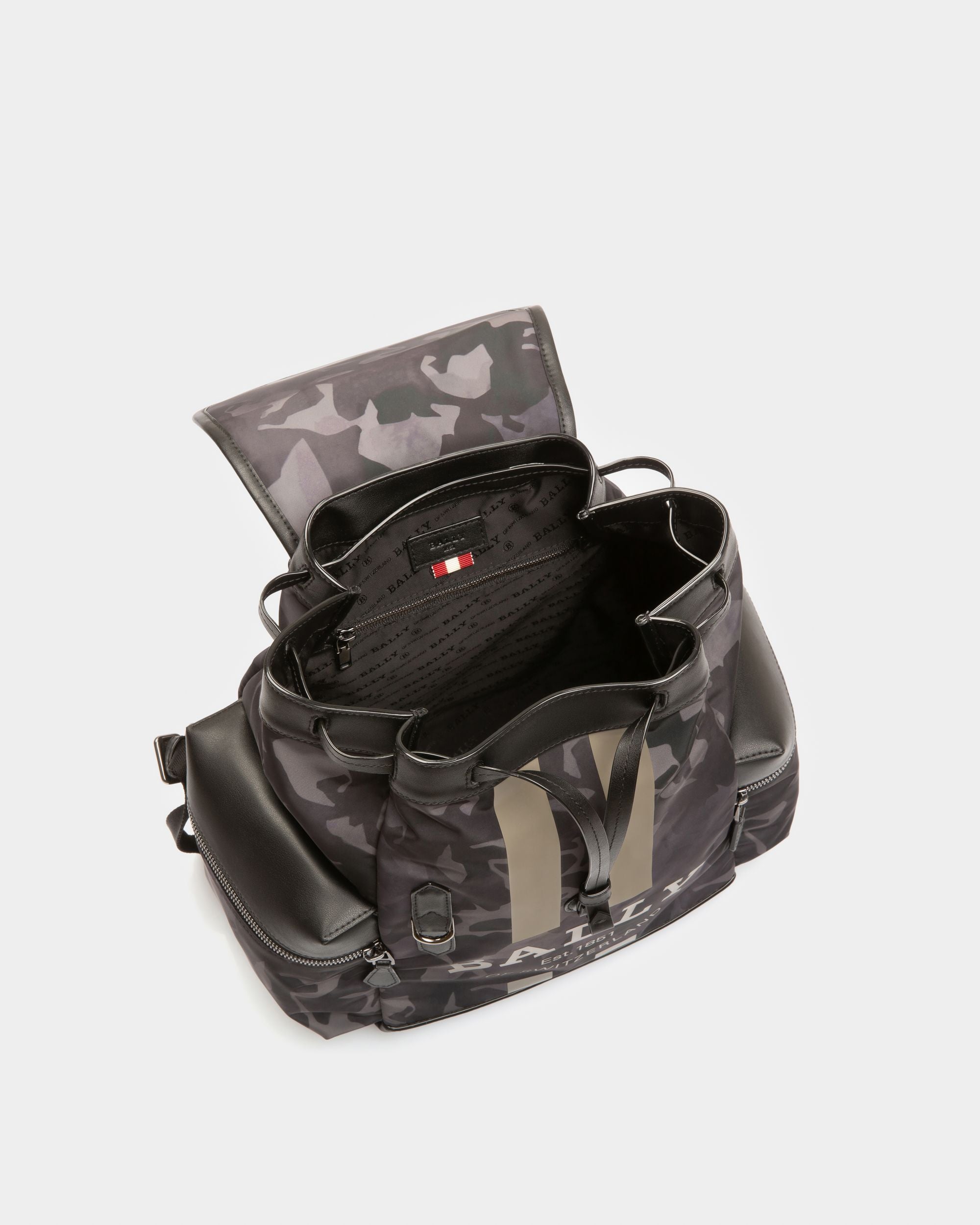 Cliford Sac À Dos En Nylon Recyclé Noir - Femme - Bally - 04