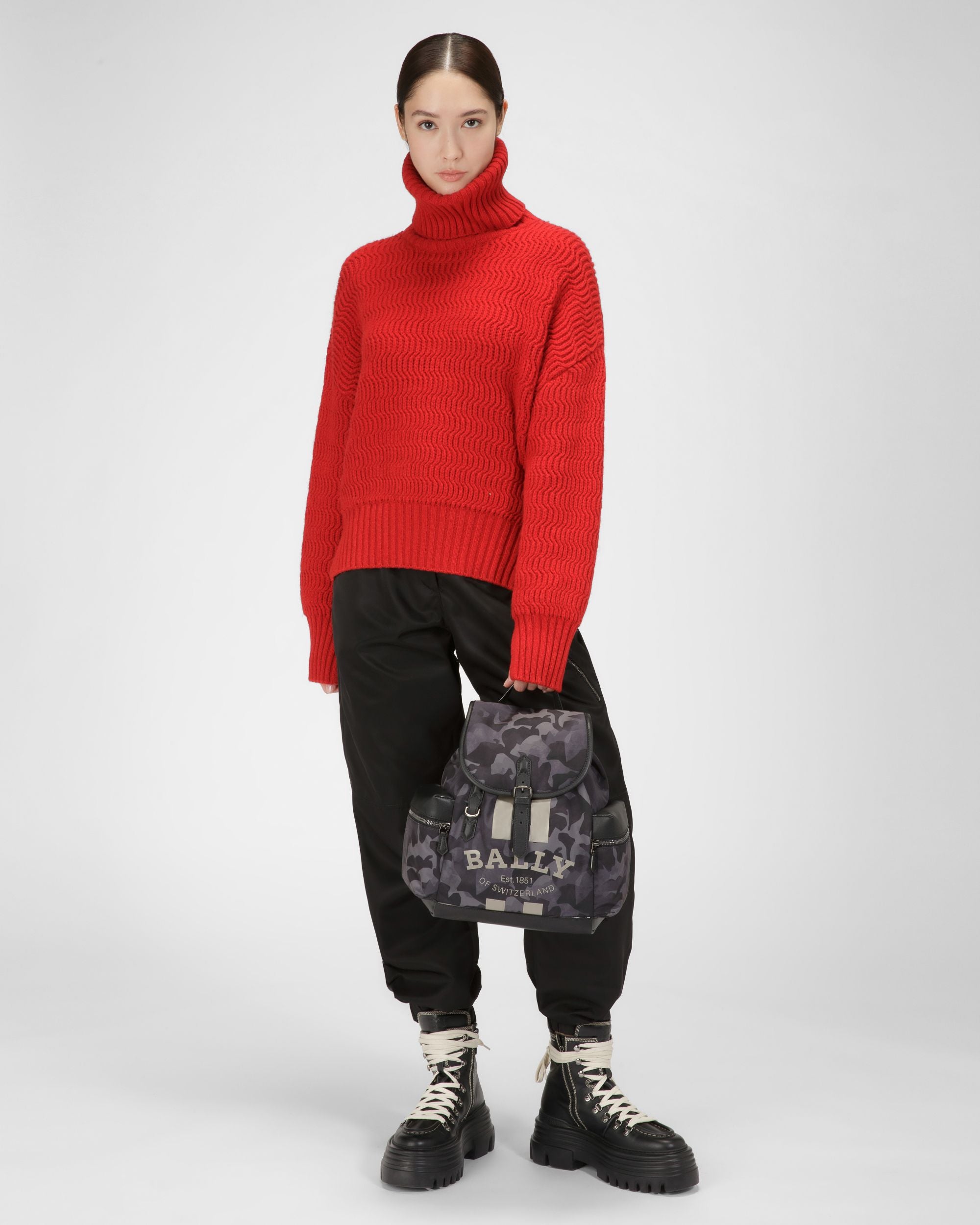 Cliford Sac À Dos En Nylon Recyclé Noir - Femme - Bally - 08