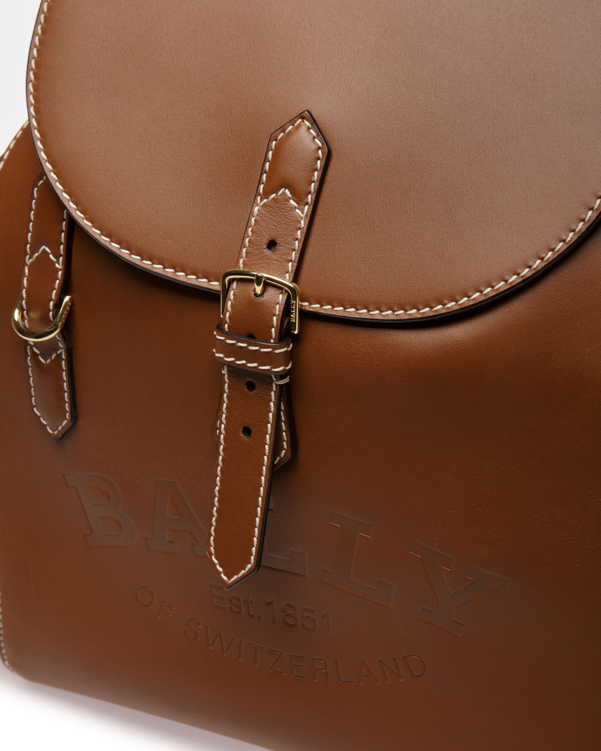 Cliford Sac À Dos En Cuir Marron - Femme - Bally - 05