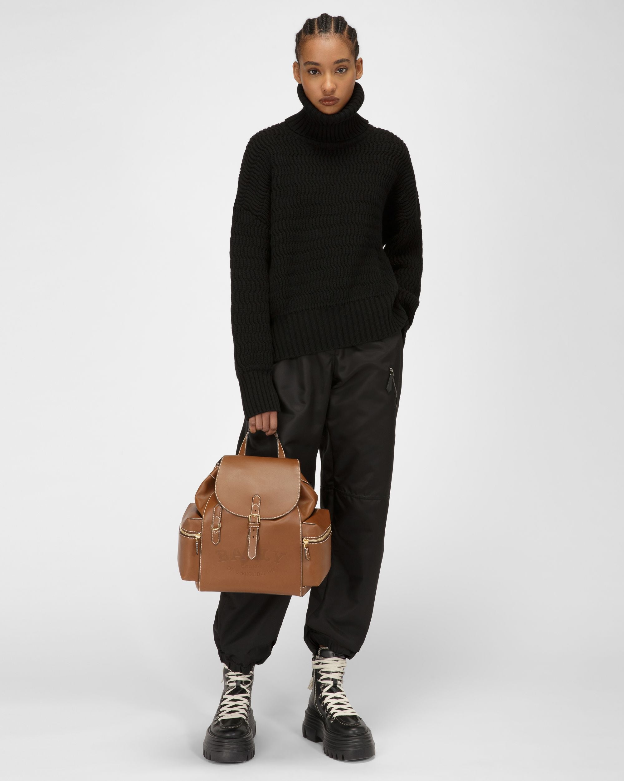 Cliford Sac À Dos En Cuir Marron - Femme - Bally - 08