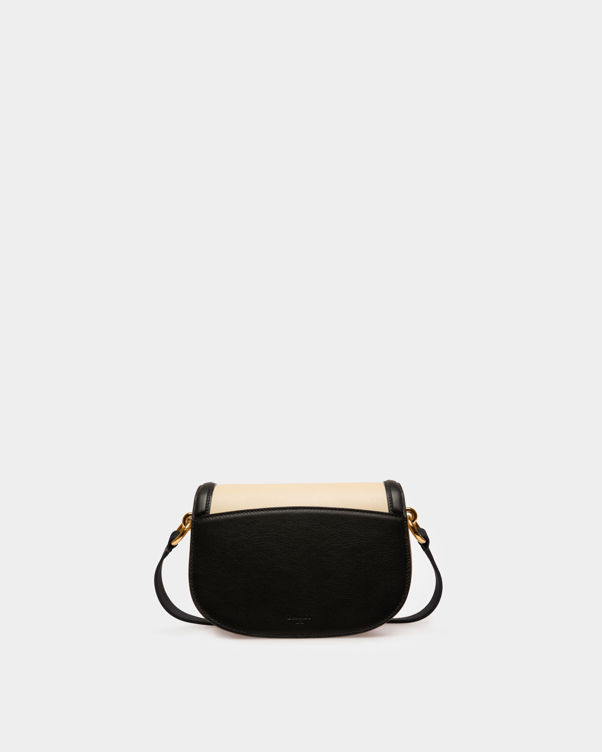 Baily Mini-Sac En Cuir Beige Clair Et Noir - Femme - Bally - 03