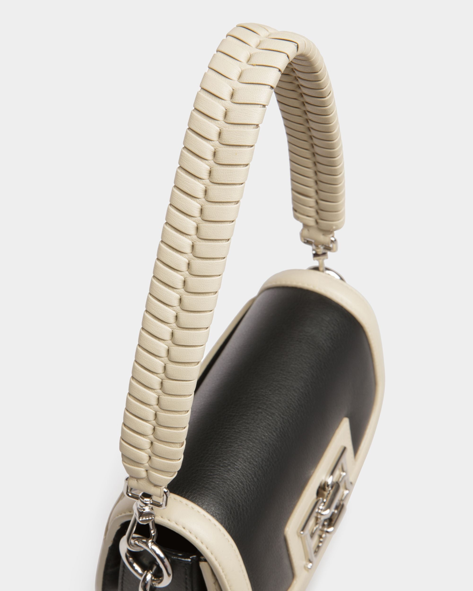 Baily Mini-Sac En Cuir Noir Et Beige Clair - Femme - Bally - 02