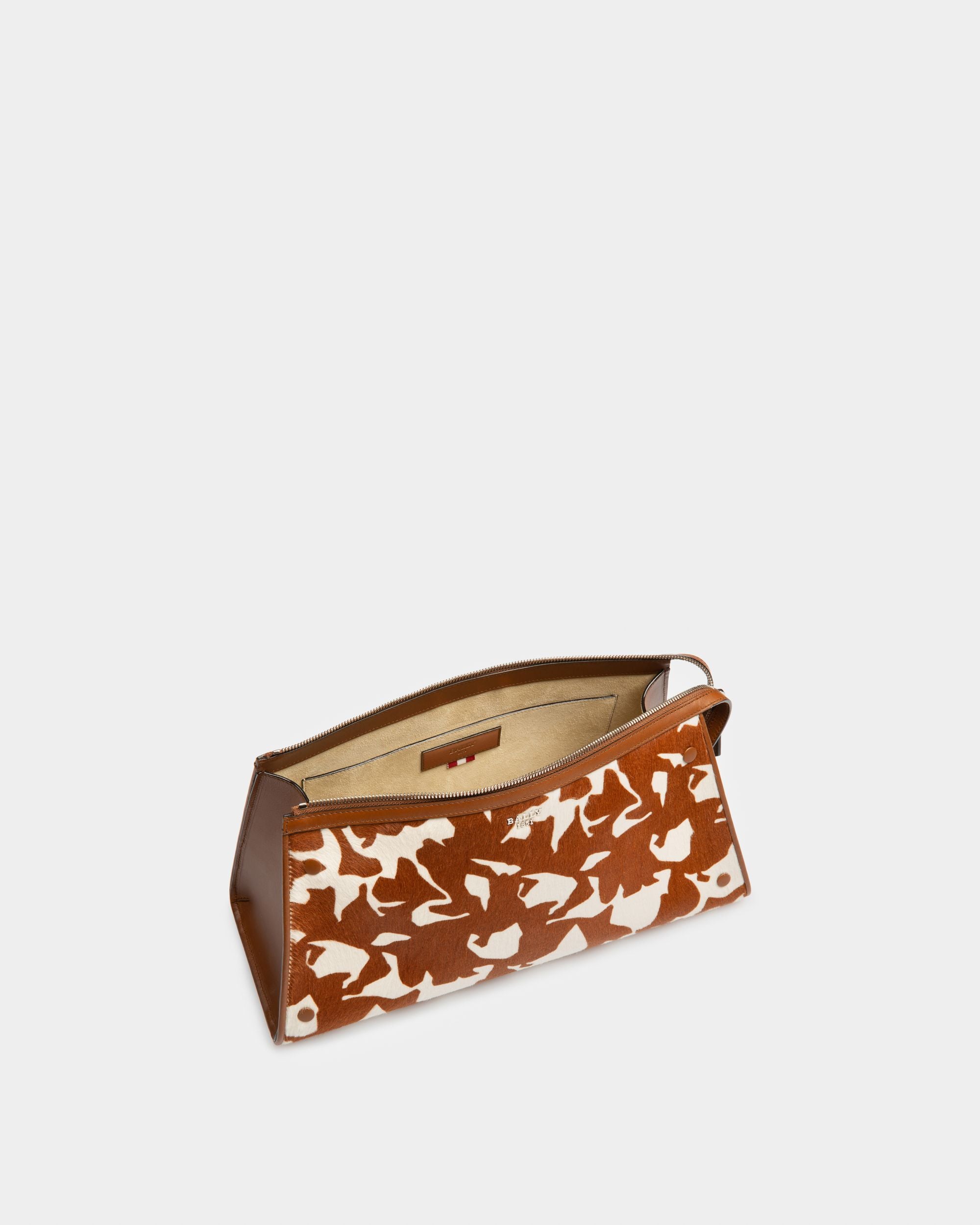 Arieel Mini-Sac En Cuir Marron Et Blanc - Femme - Bally - 04