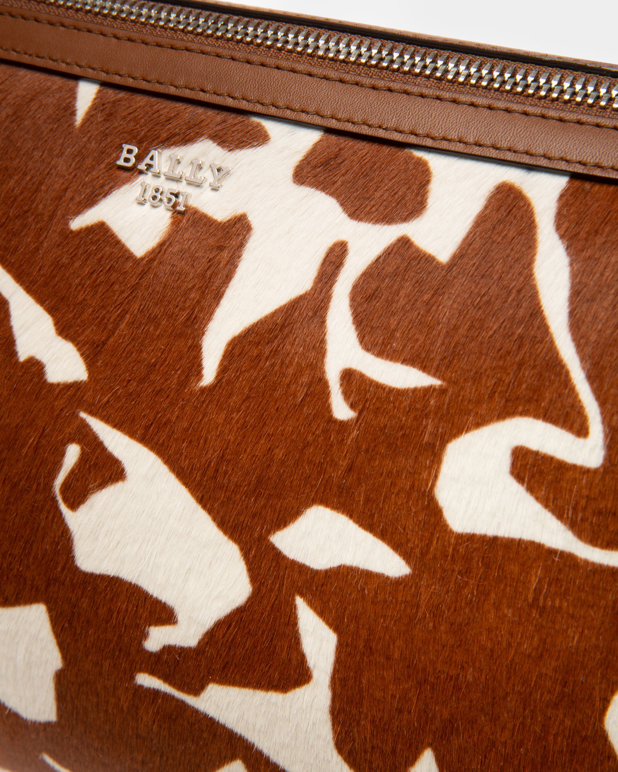 Arieel Mini-Sac En Cuir Marron Et Blanc - Femme - Bally - 05