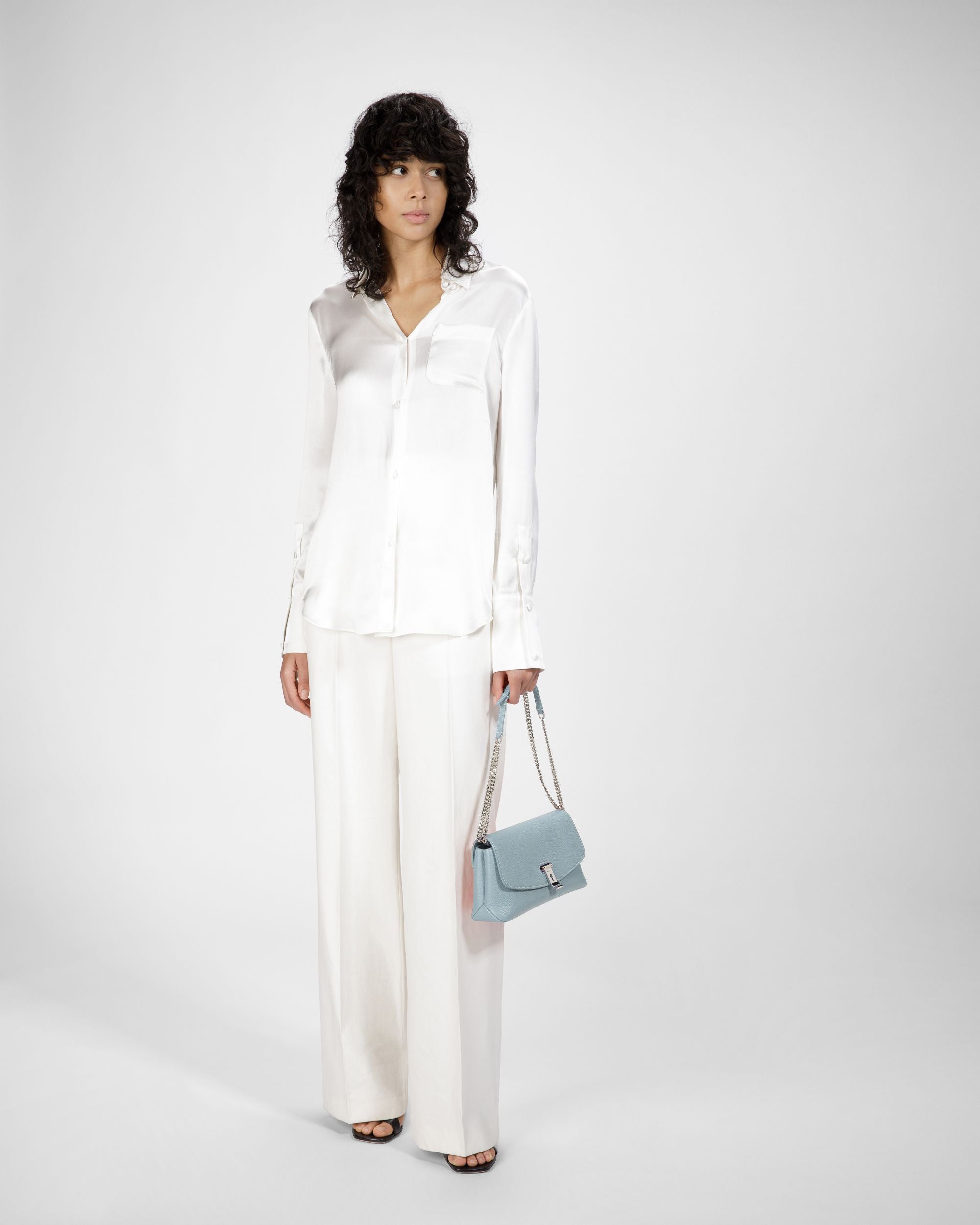 Leena Mini Sac En Cuir Bleu Clair - Femme - Bally - 09