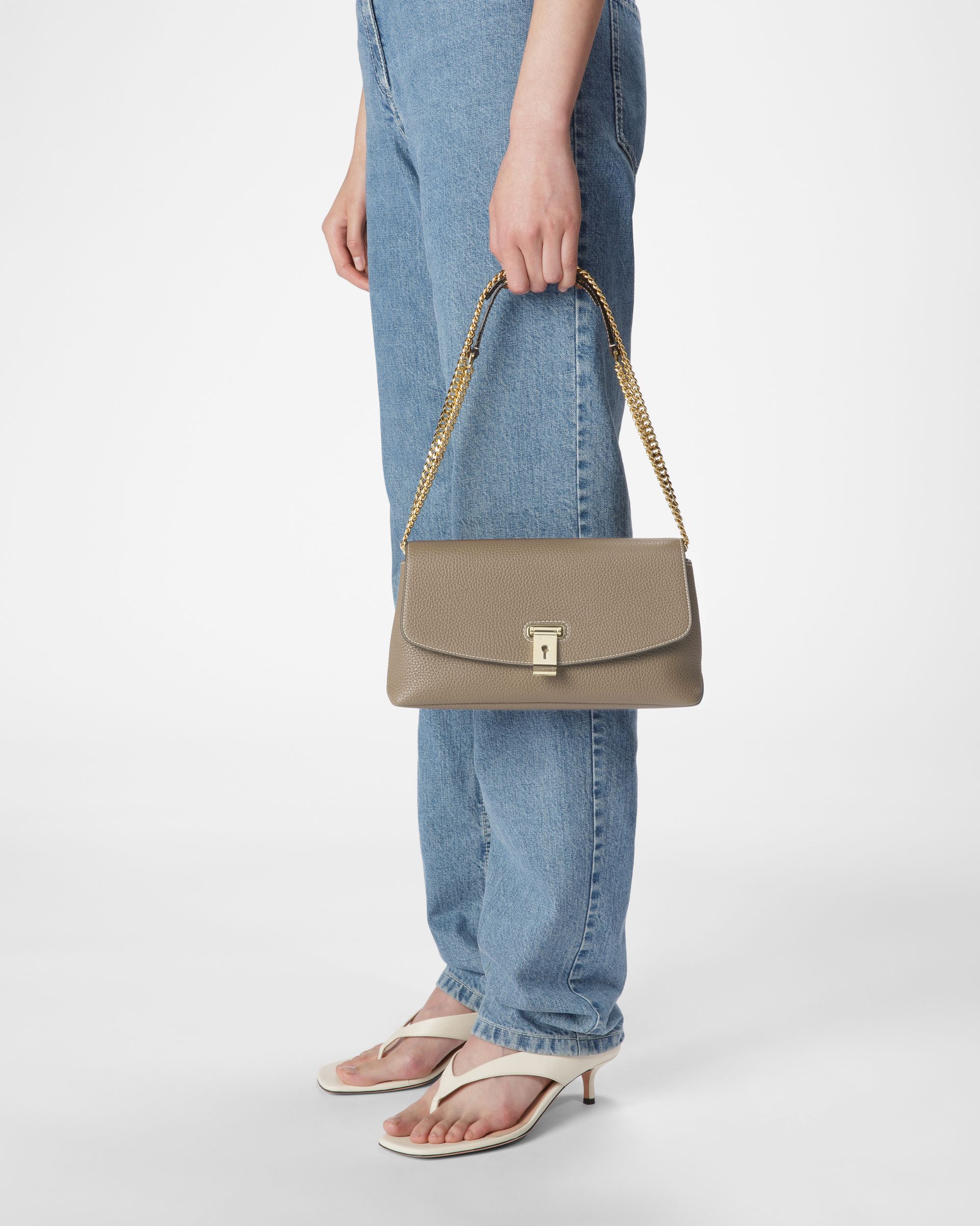 Leena Mini Sac En Cuir Couleur Taupe - Femme - Bally - 02