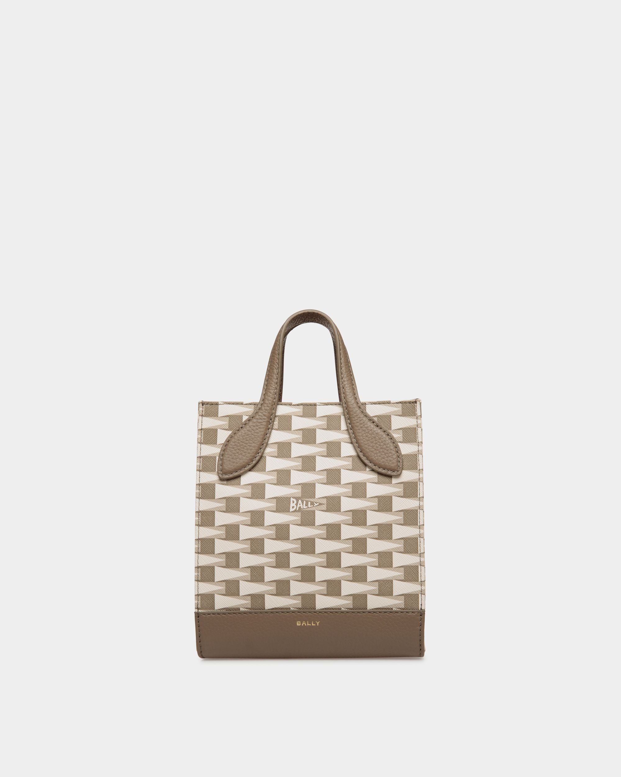 Mini Sac Cabas Pennant En TPU Beige - Femme - Bally - 01