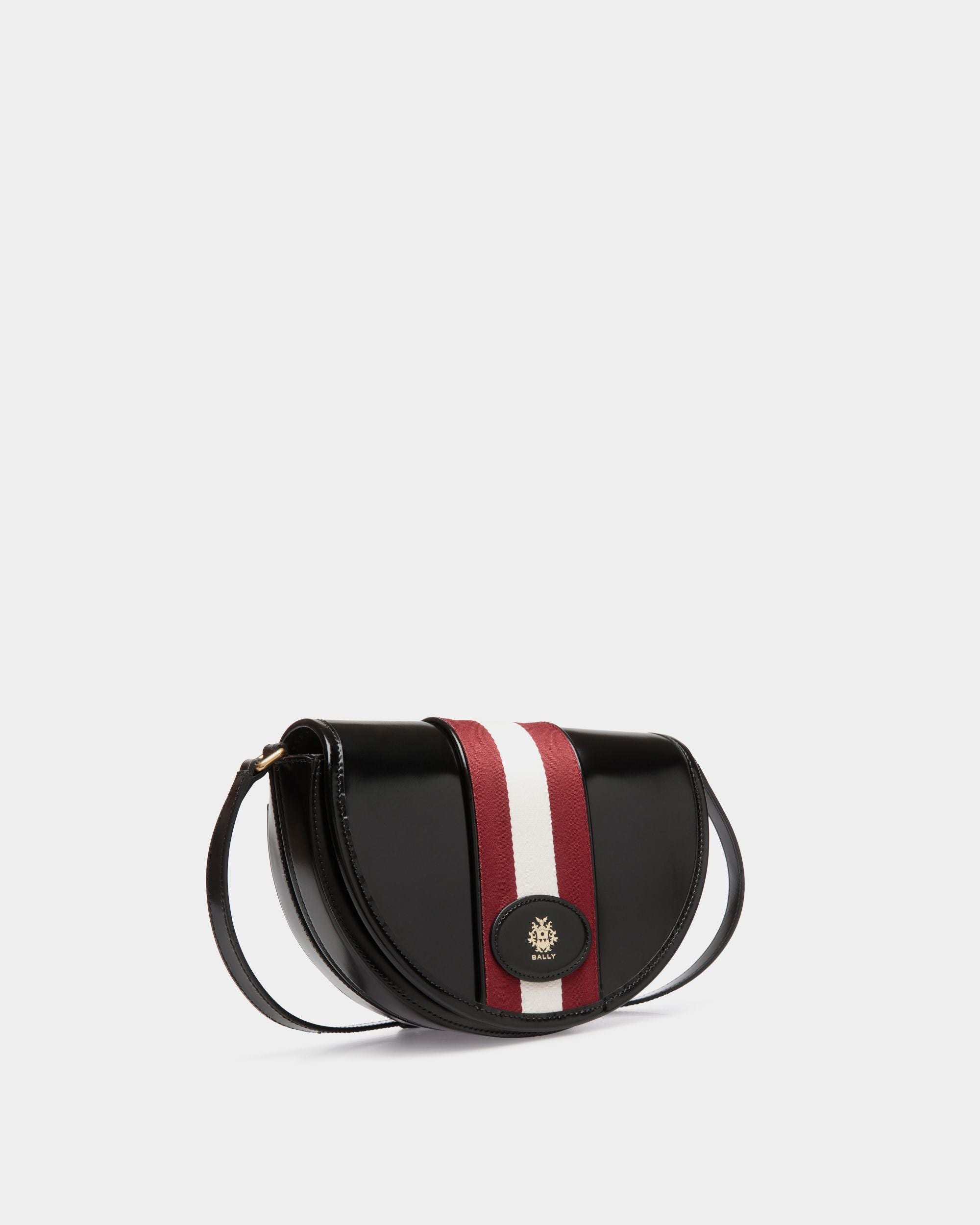 Sac À Bandoulière Beckett En Cuir Noir Avec Détail Bally Ribbon - Femme - Bally - 03